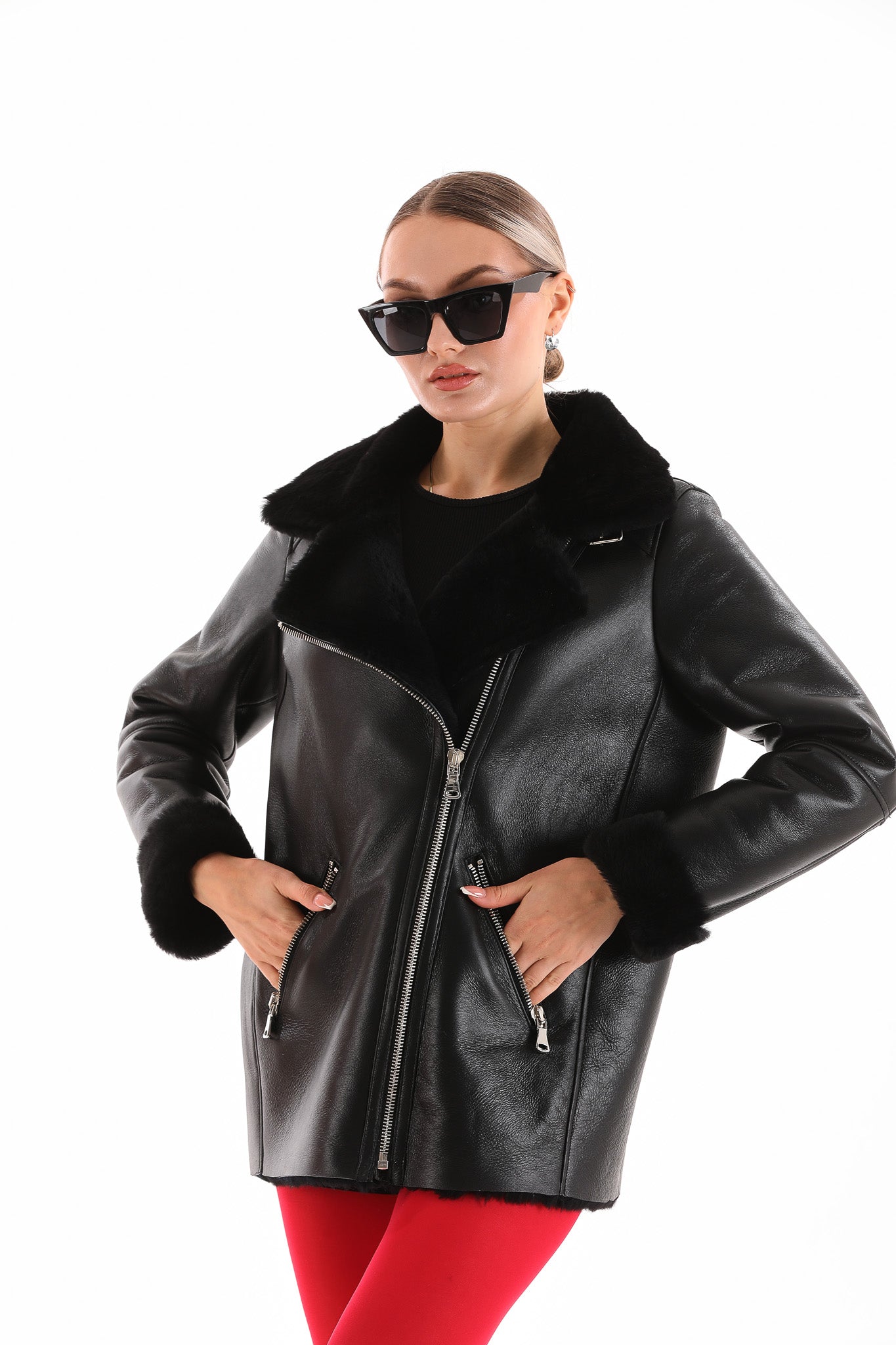 The Prague Black Leather Women Jacket