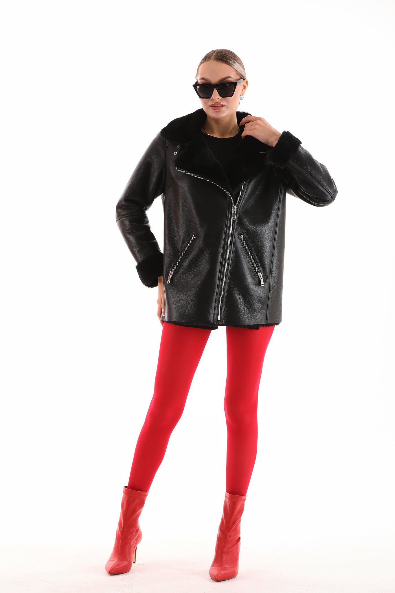 The Prague Black Leather Women Jacket