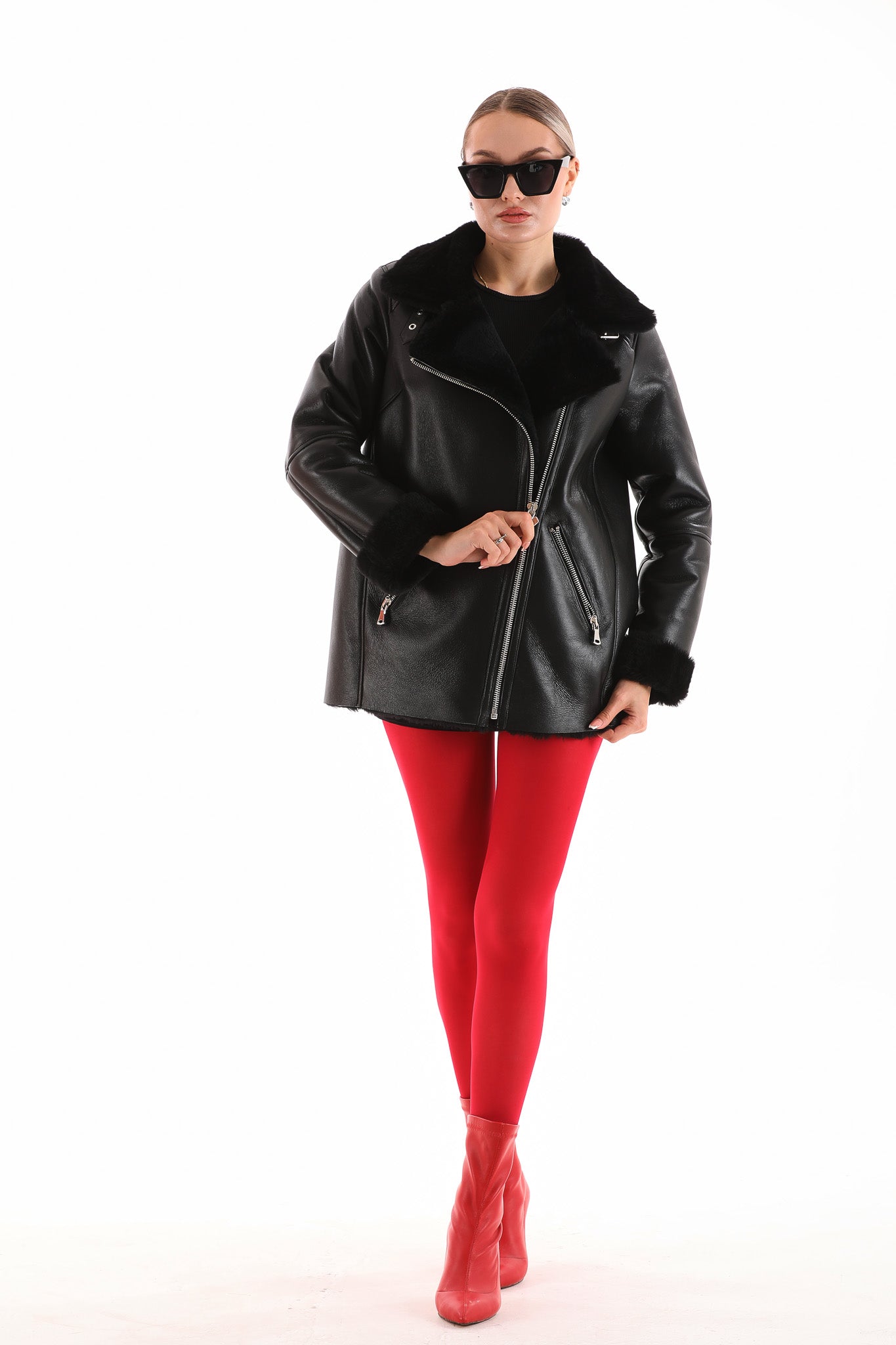 The Prague Black Leather Women Jacket