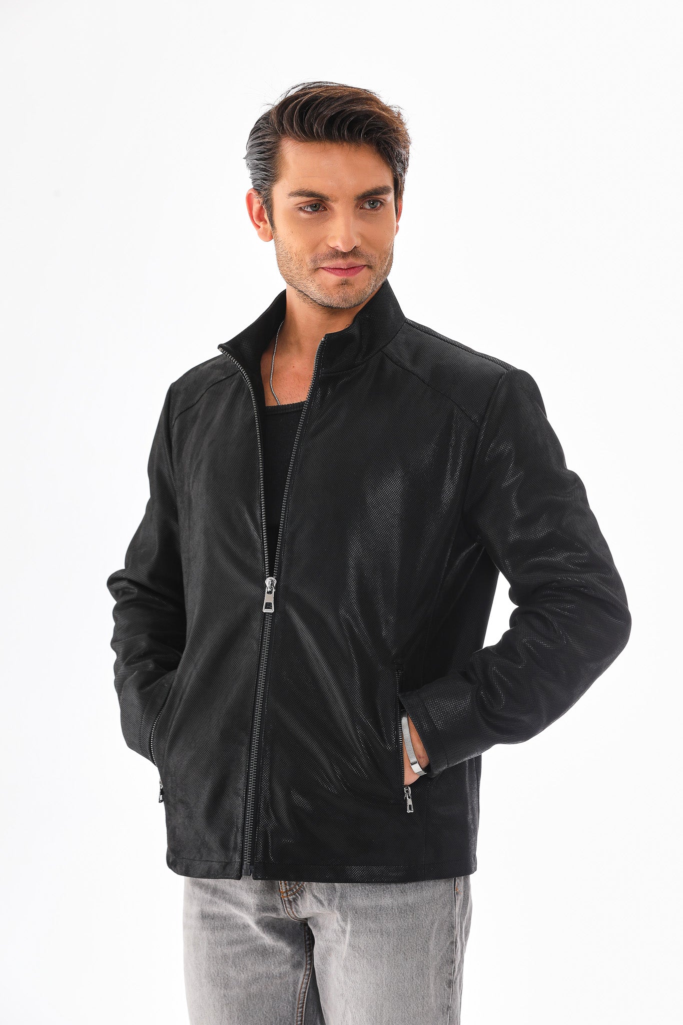 The Varden Black Leather Men Jacket