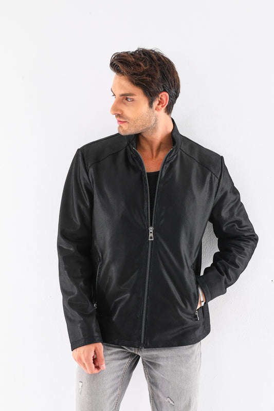 The Varden Black Leather Men Jacket
