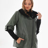 The Hudson Olive Green Leather Women Jacket