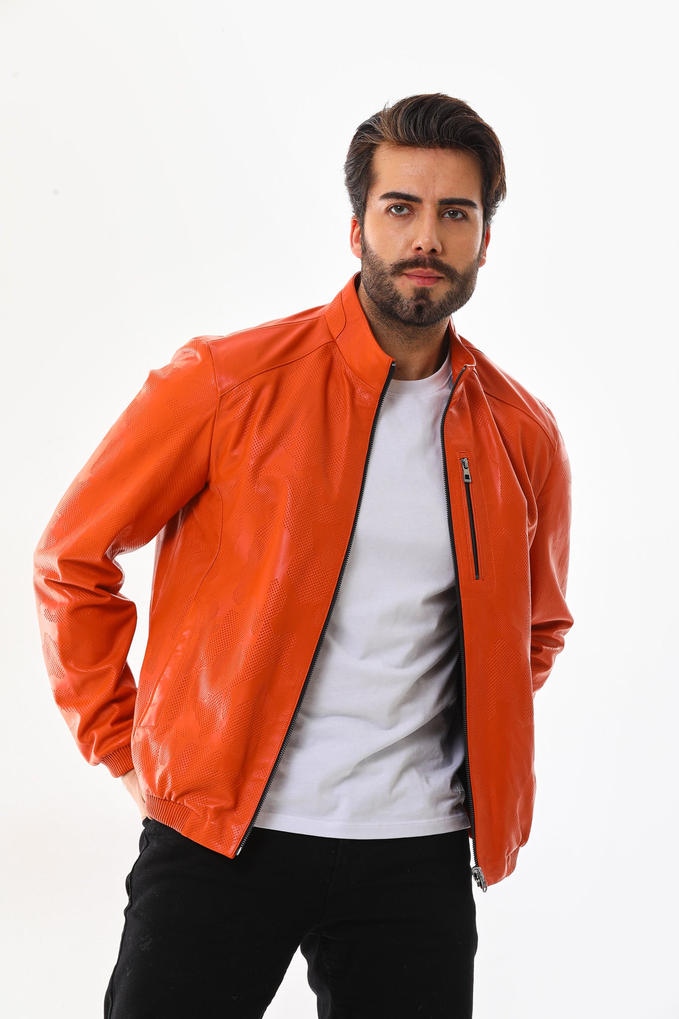 The Como Reversible Leather Bomber Jacket