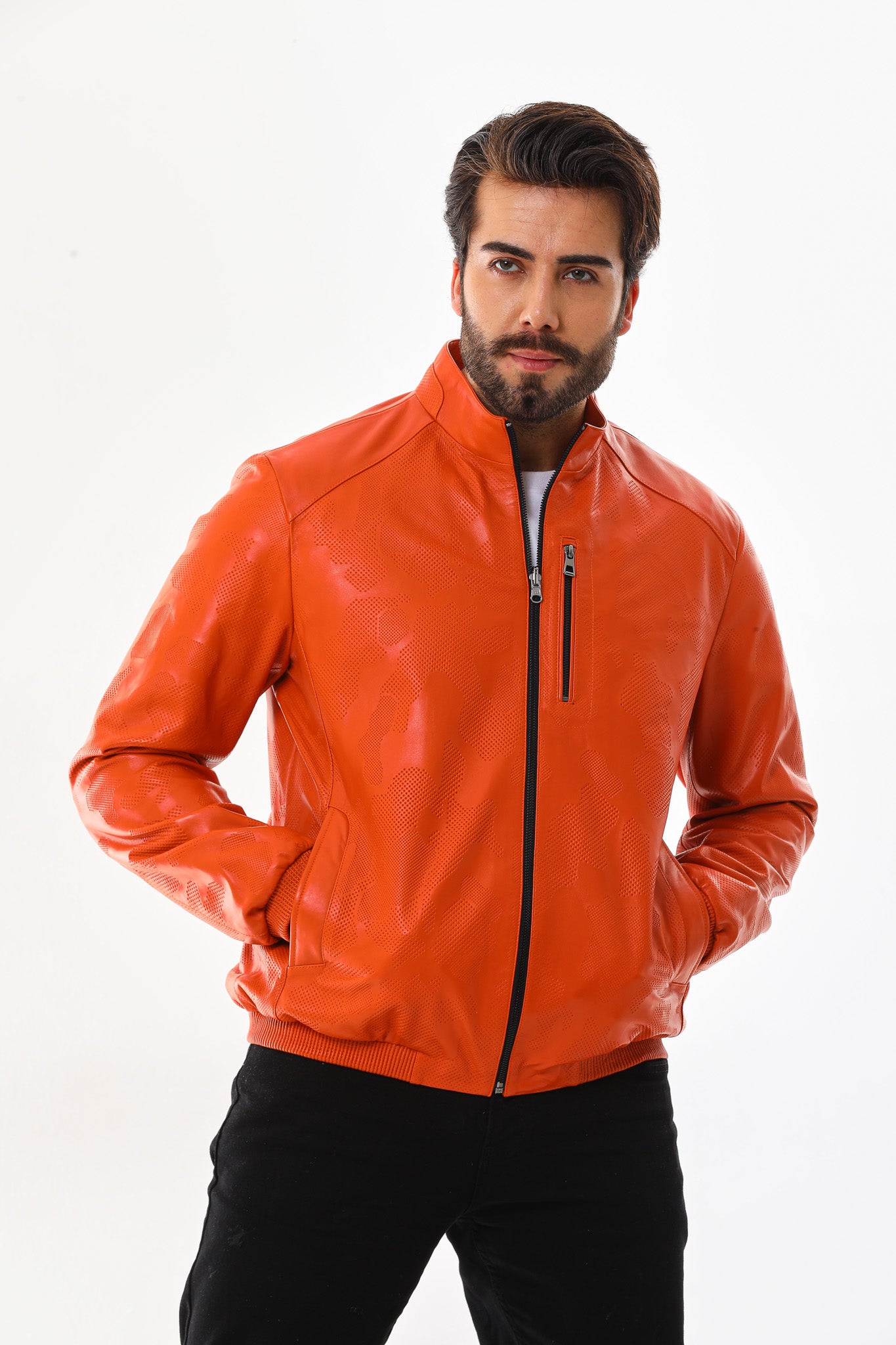 The Como Reversible Leather Bomber Jacket