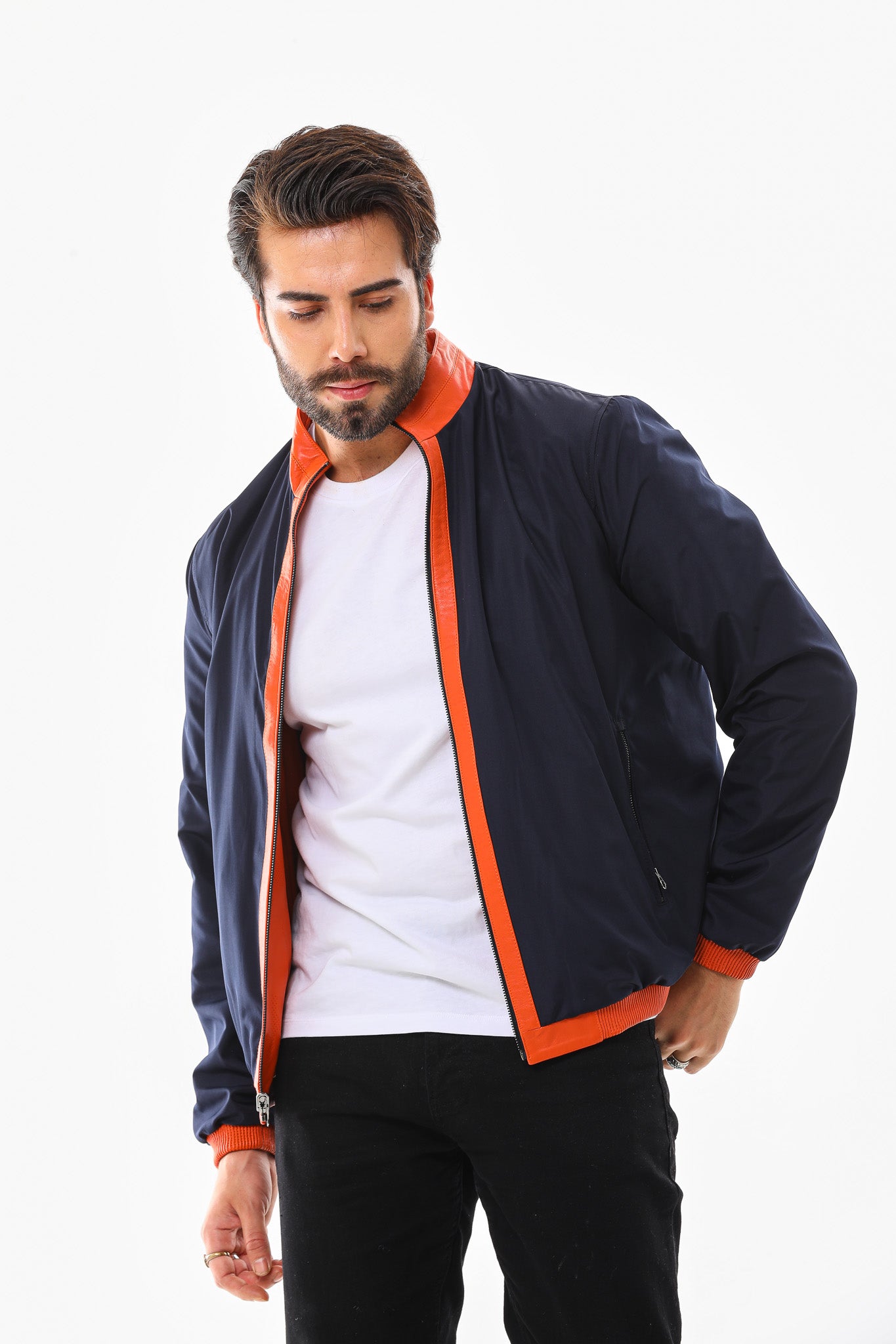 The Como Reversible Leather Bomber Jacket