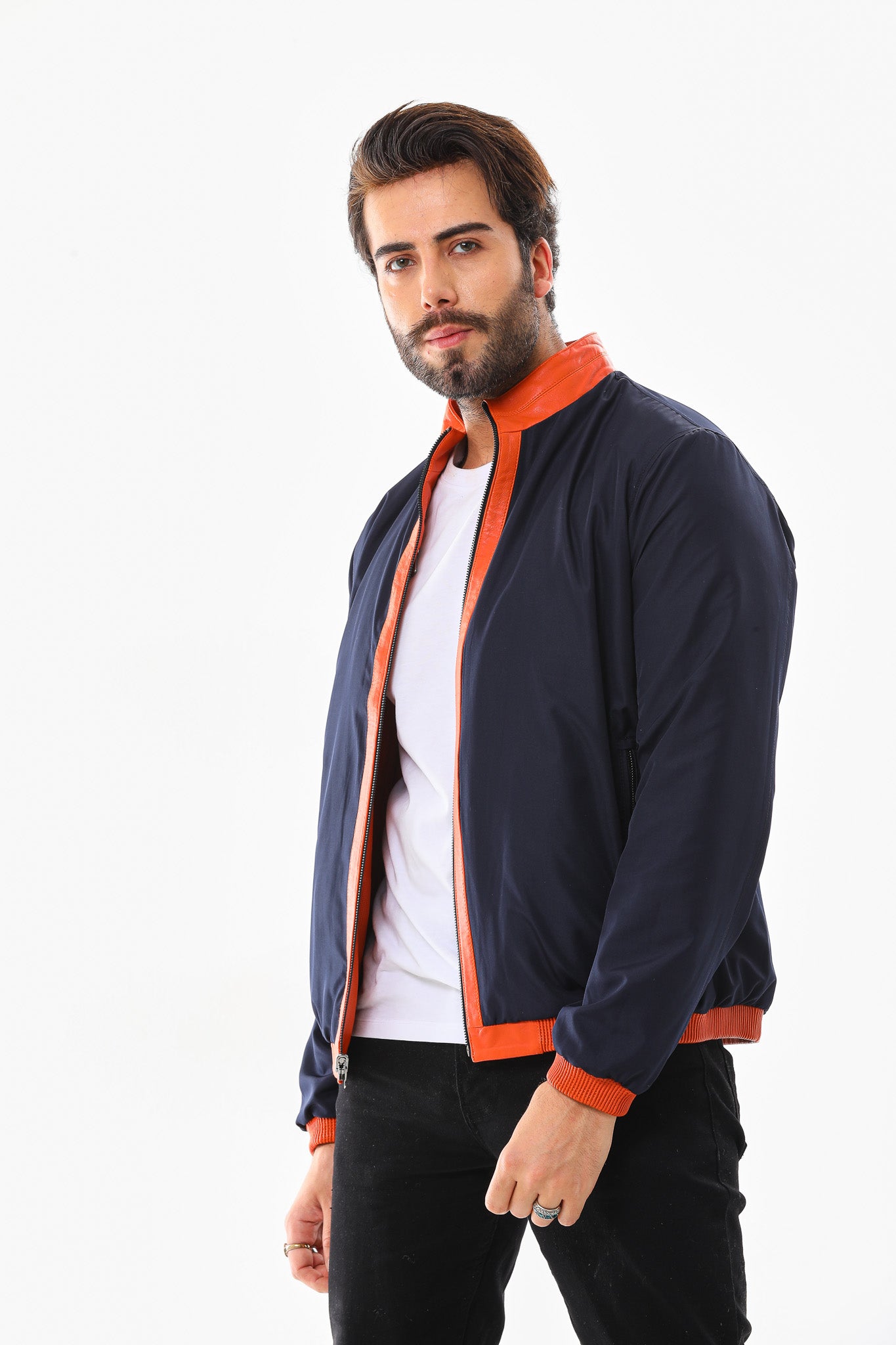 The Como Reversible Leather Bomber Jacket