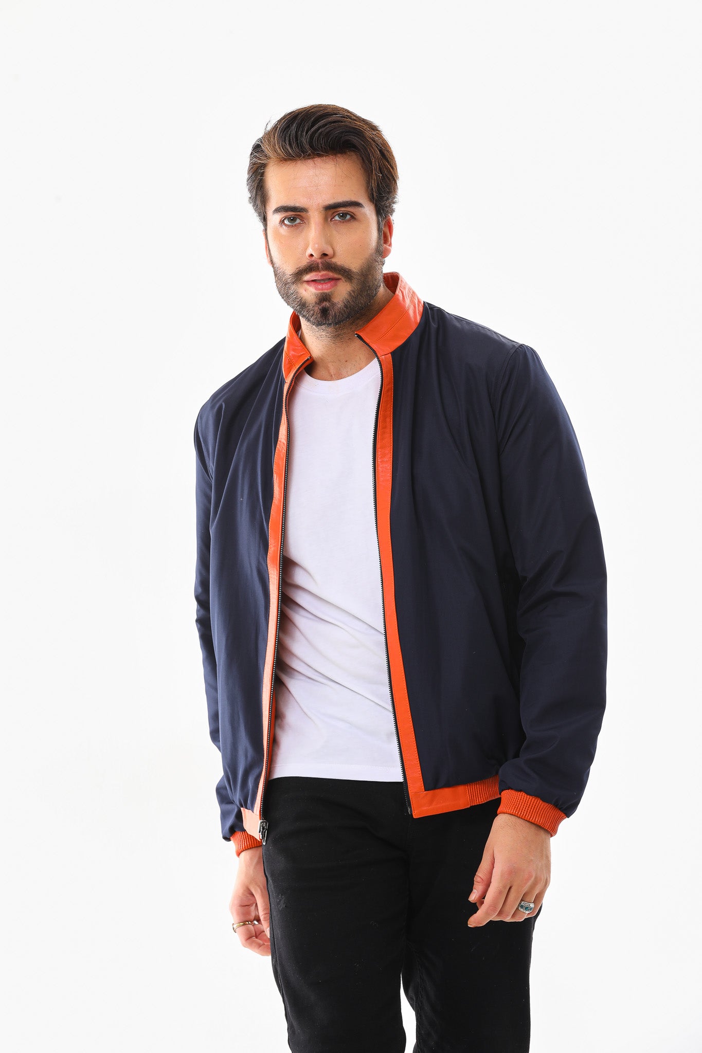 The Como Reversible Leather Bomber Jacket