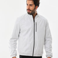 The Como Reversible White & Black Leather Bomber Jacket