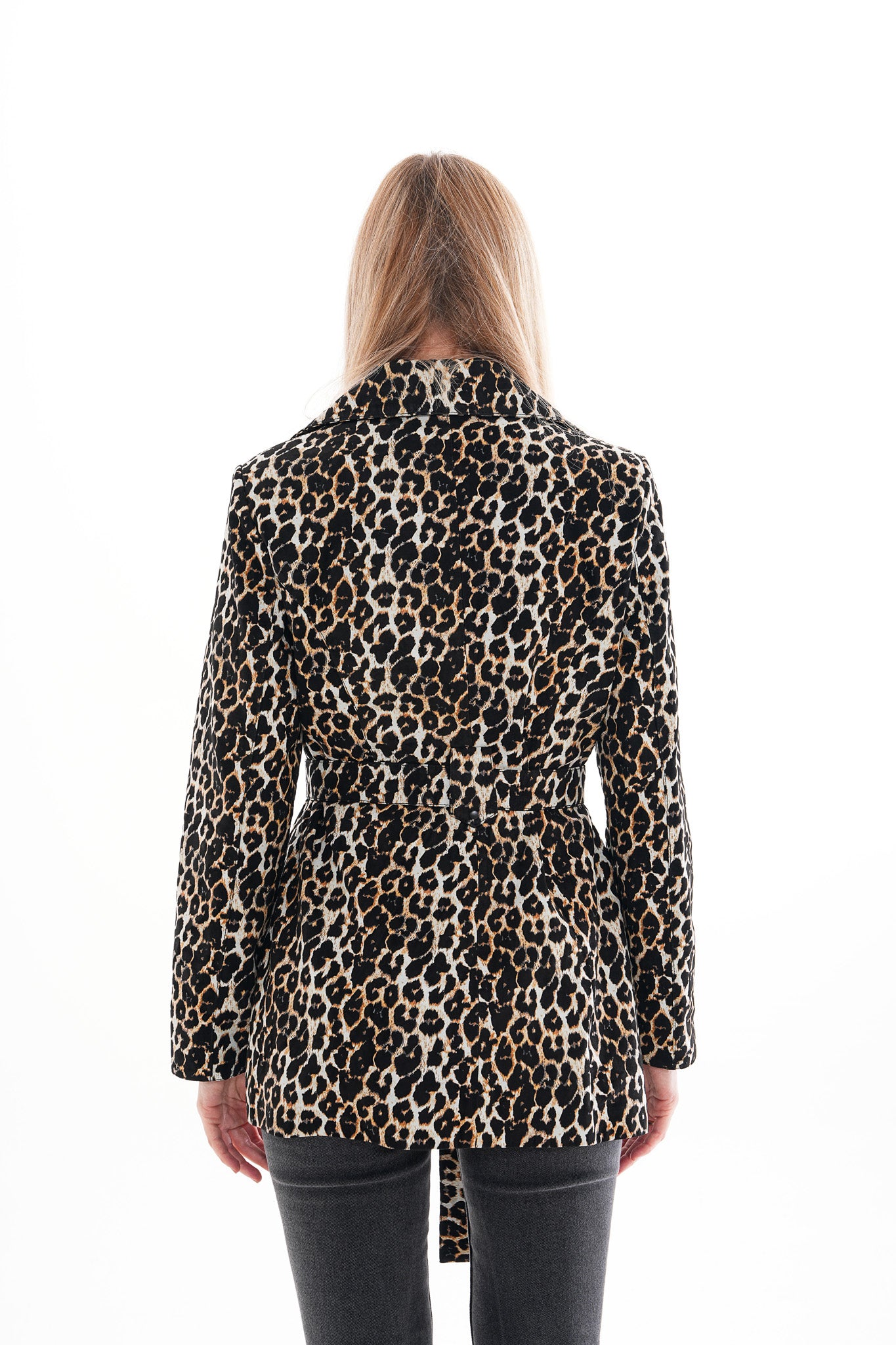 Sienna Abstract Art Leather Women Jacket – Leopard Edition