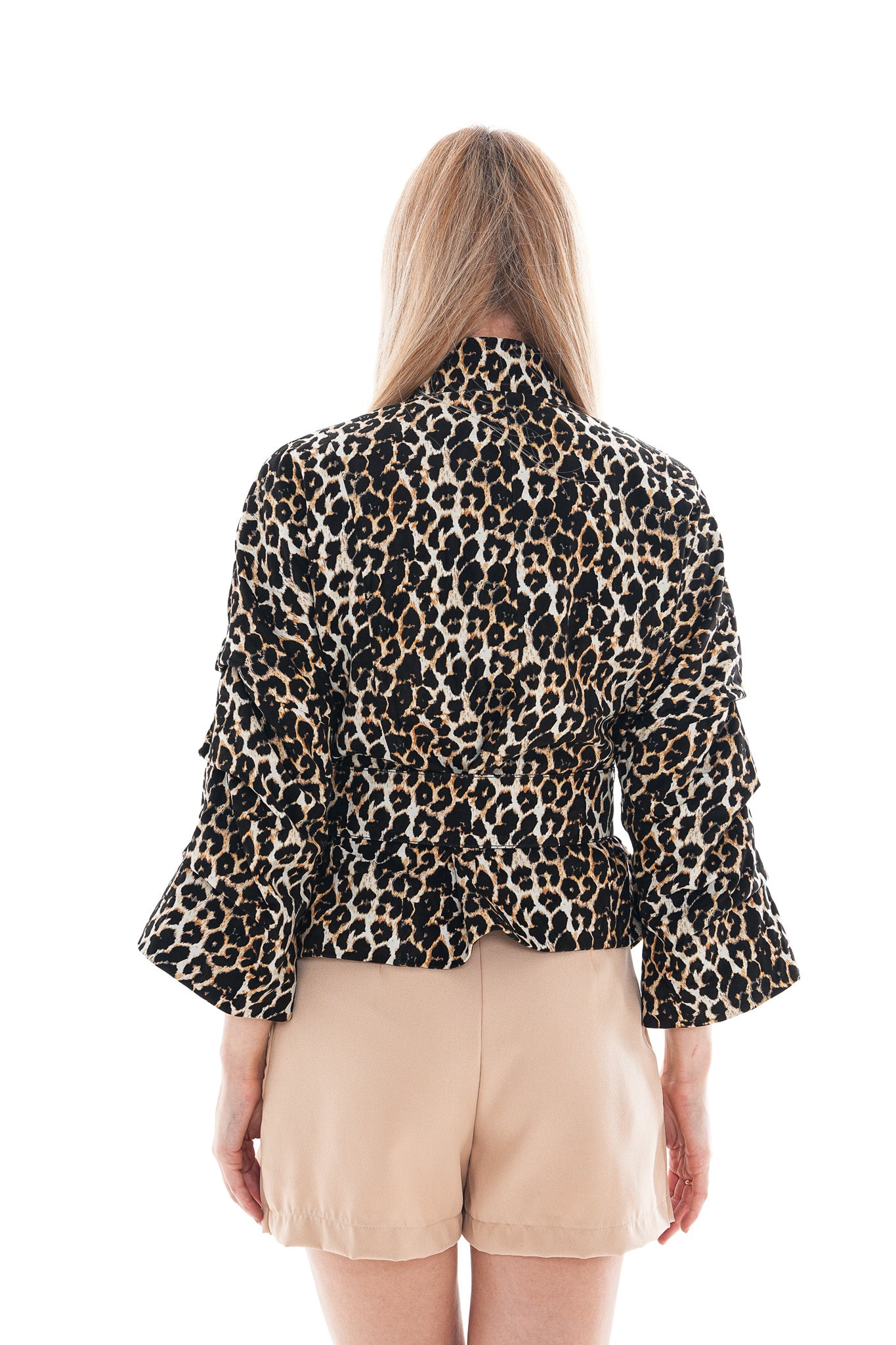 The Odessa Leopard Leather Women Jacket