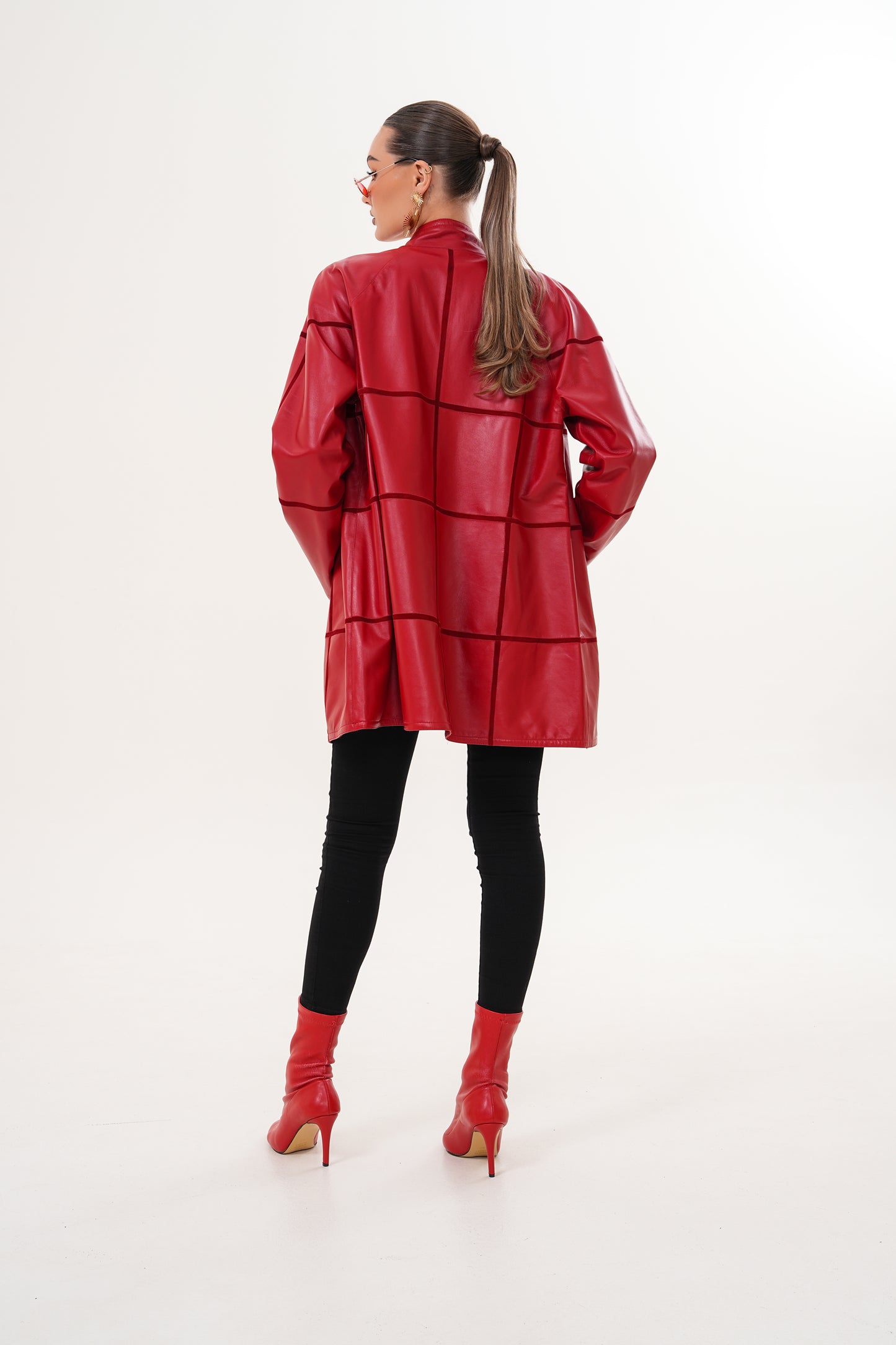 The Prado Reversible Red Leather Women Jacket