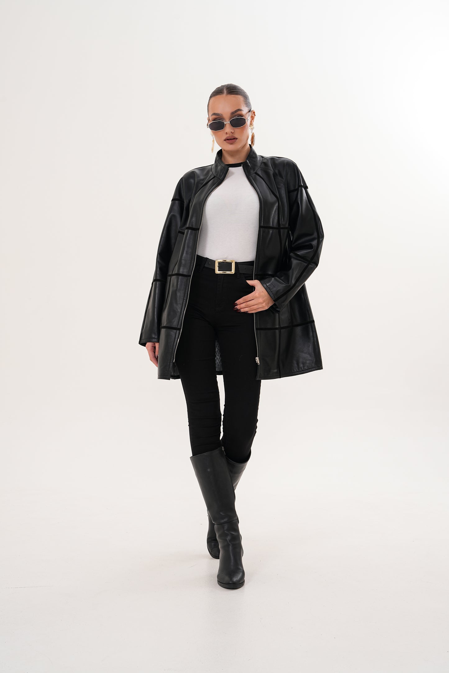 The Prado Reversible Black Leather Women Leather Jacket