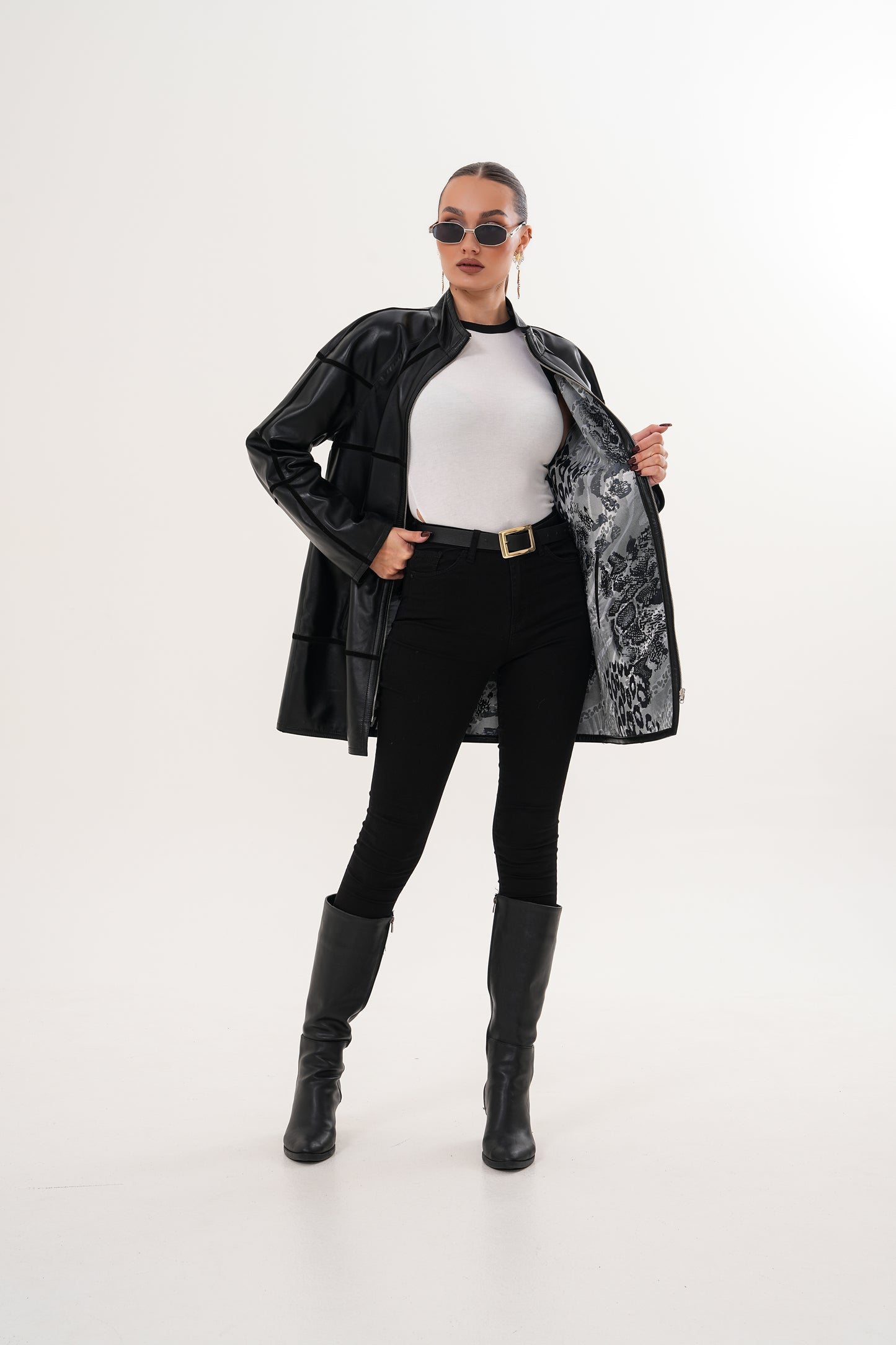 The Prado Reversible Black Leather Women Leather Jacket