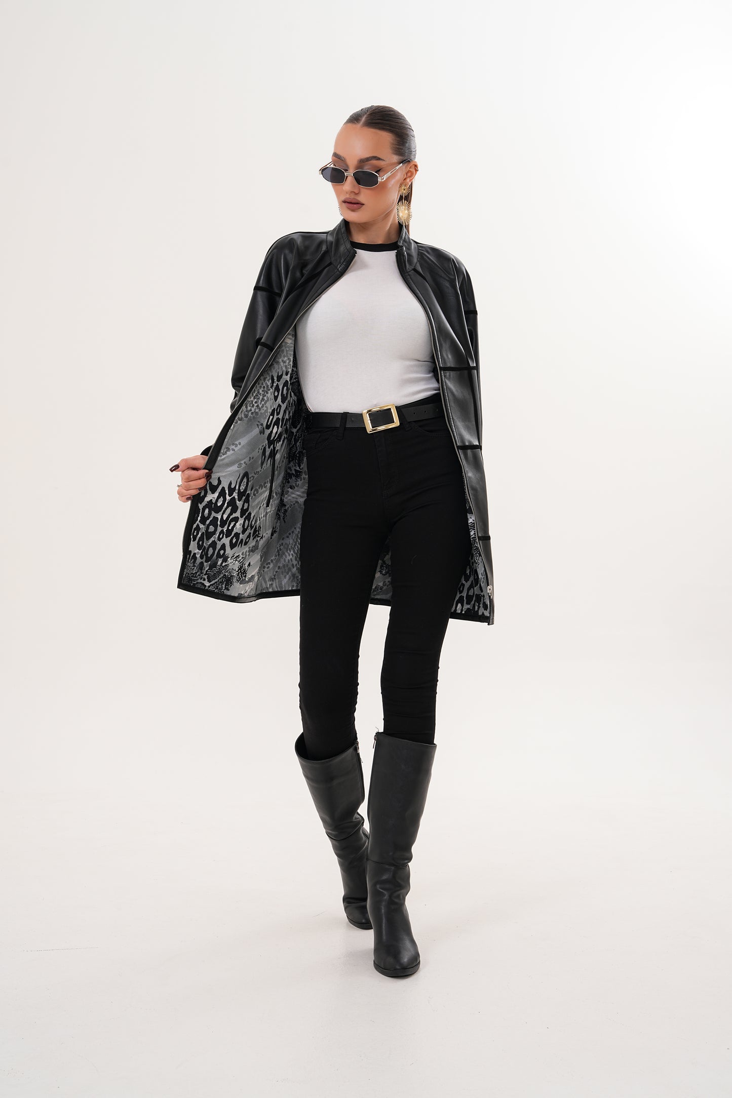 The Prado Reversible Black Leather Women Leather Jacket