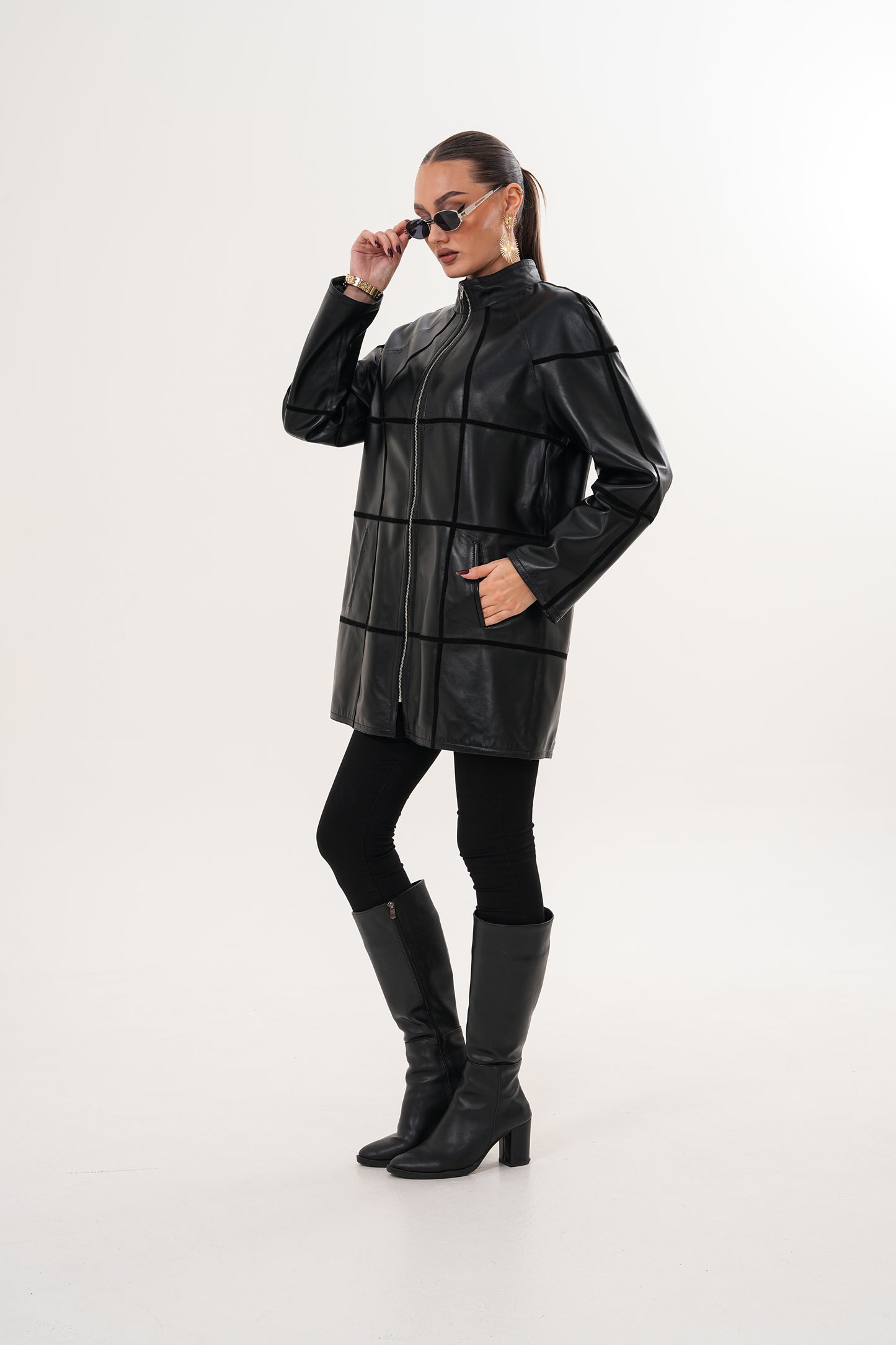 The Prado Reversible Black Leather Women Leather Jacket