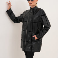 The Prado Reversible Black Leather Women Leather Jacket