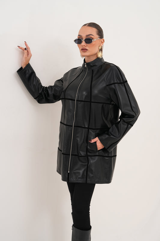 The Prado Reversible Black Leather Women Leather Jacket