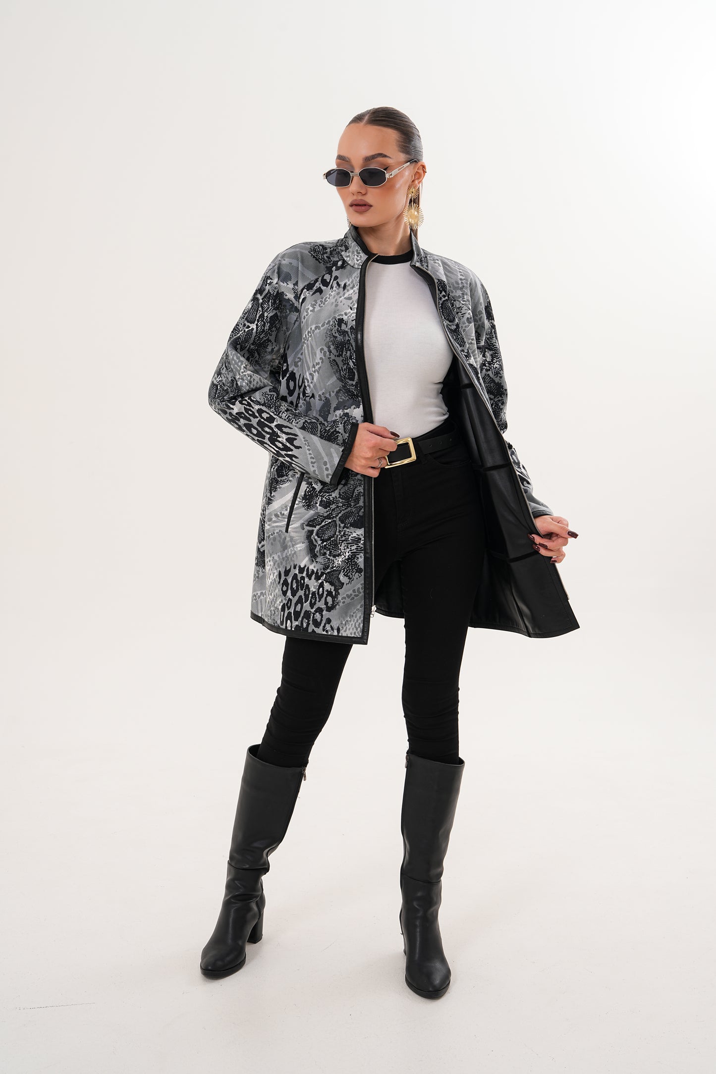 The Prado Reversible Black Leather Women Leather Jacket