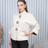 The Odessa Cream Leather Women Jacket