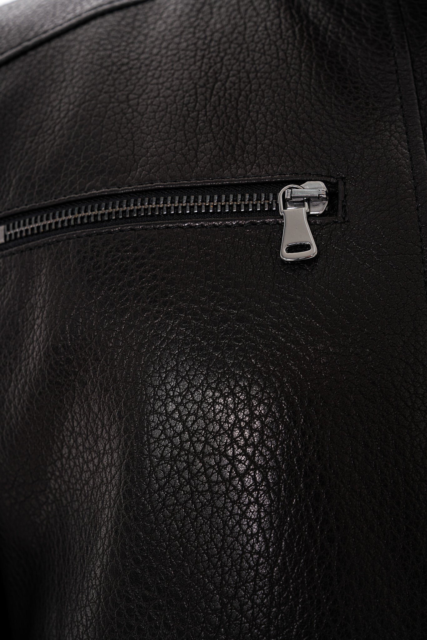 The Falcon Black Pebbled Leather Men Jacket