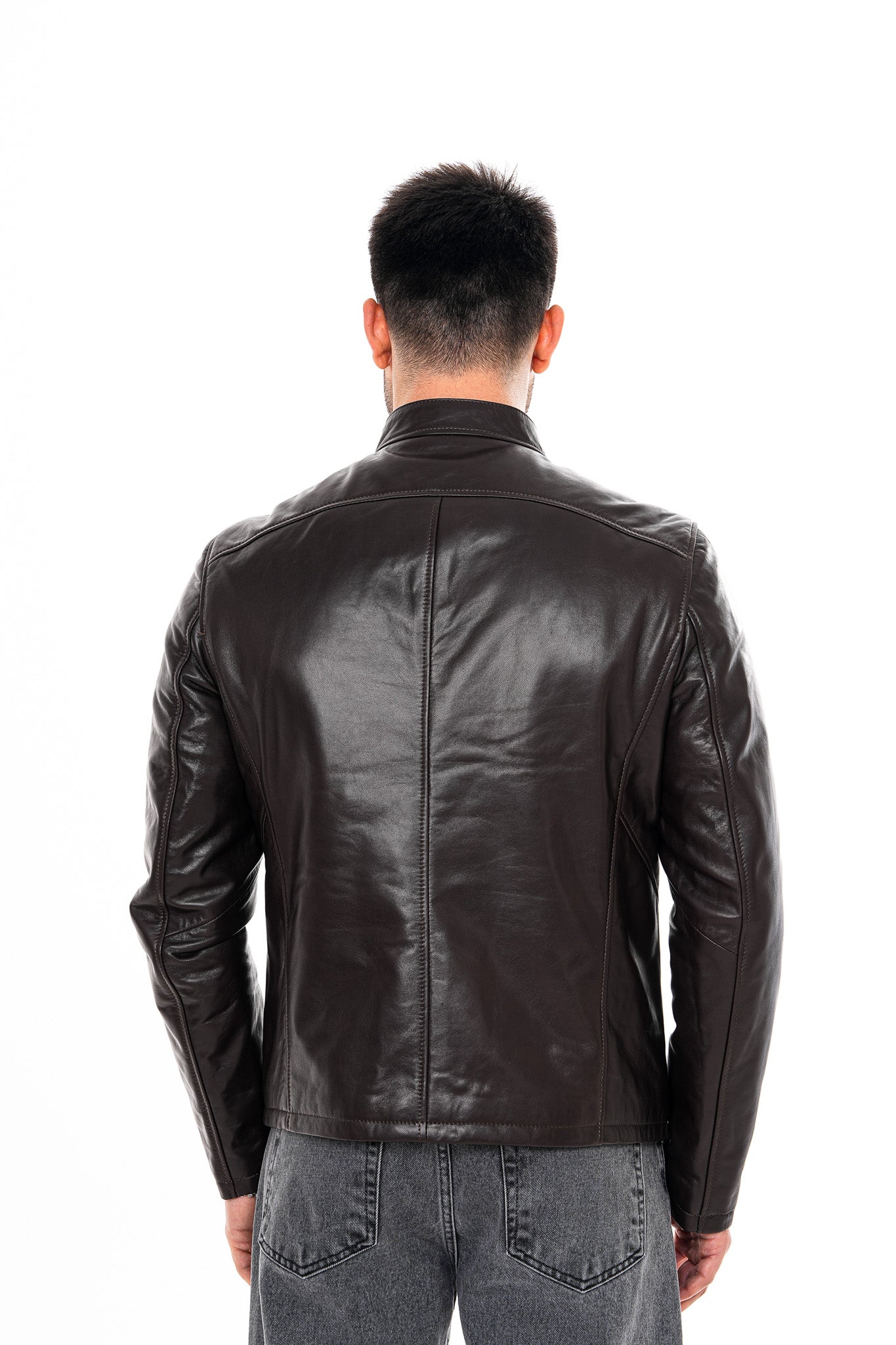 The Falcon Dark Brown Smooth Leather Jacket