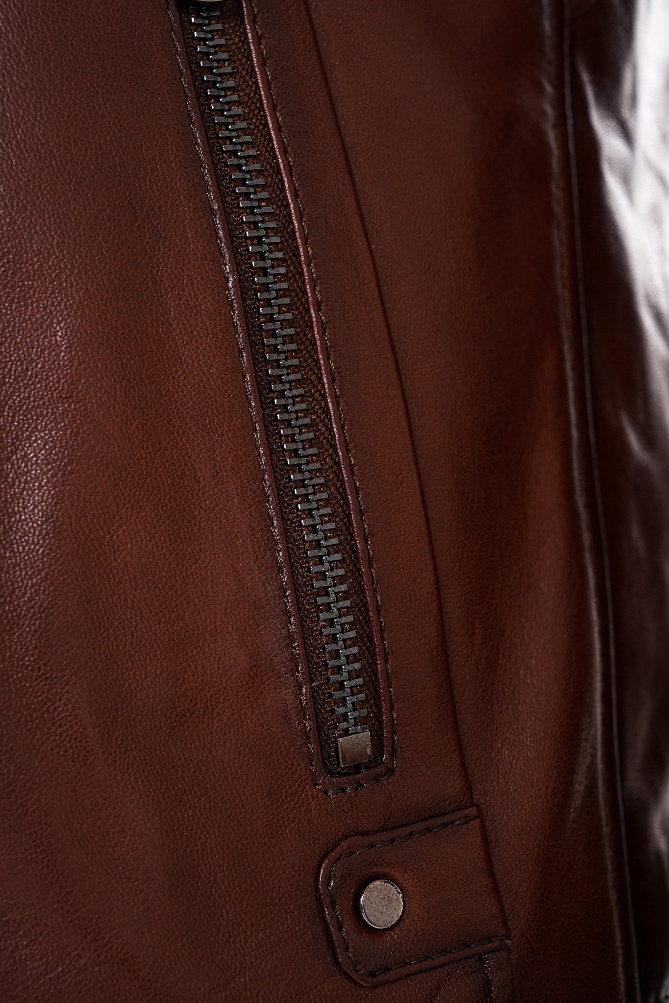 The Falcon Cognac Brown Smooth Leather Men Jacket