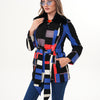 The Mirage Geo Pattern Leather Women Jacket