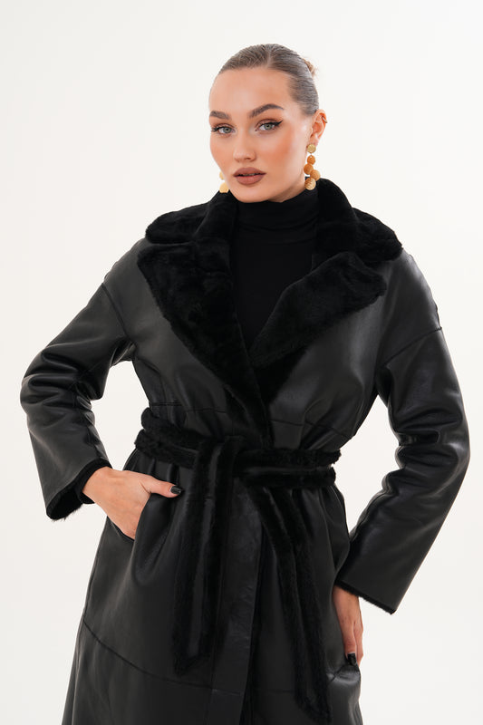 The Emilia Reversible Shearling Leather Coat