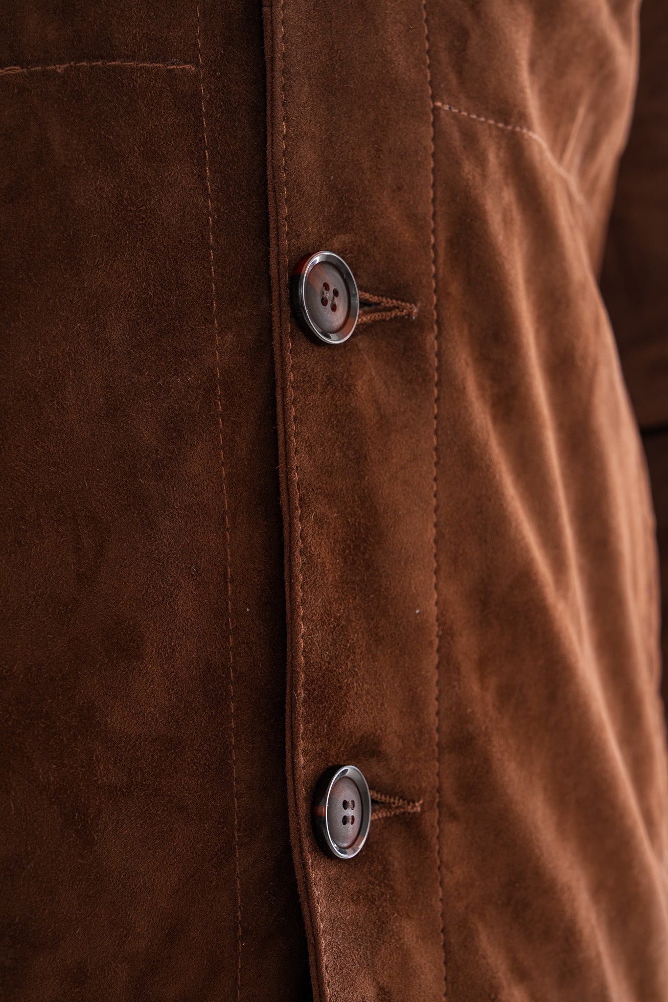The Azzuro Suede Brown Leather Jacket