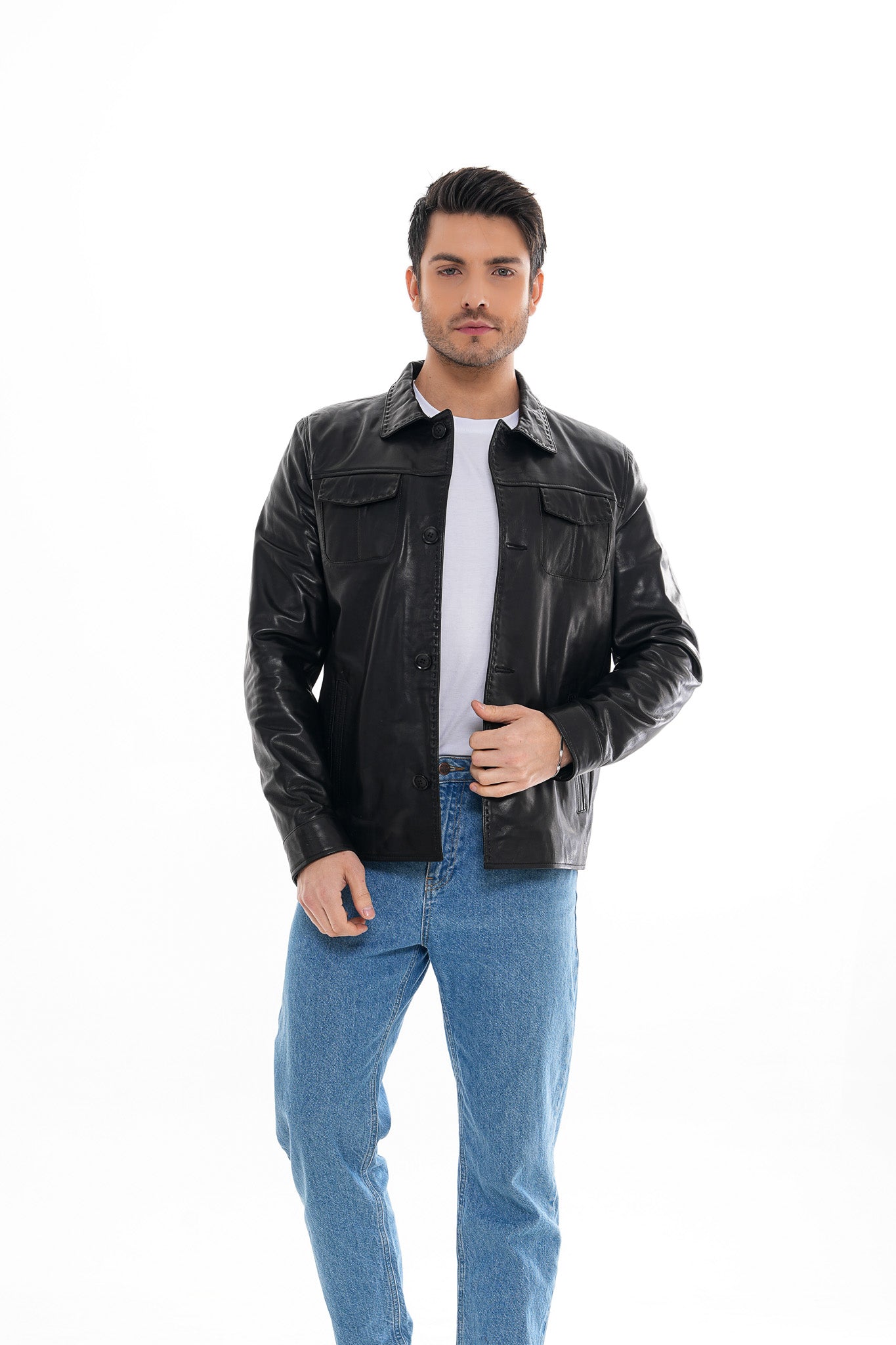 The Mantua Black Leather Jacket