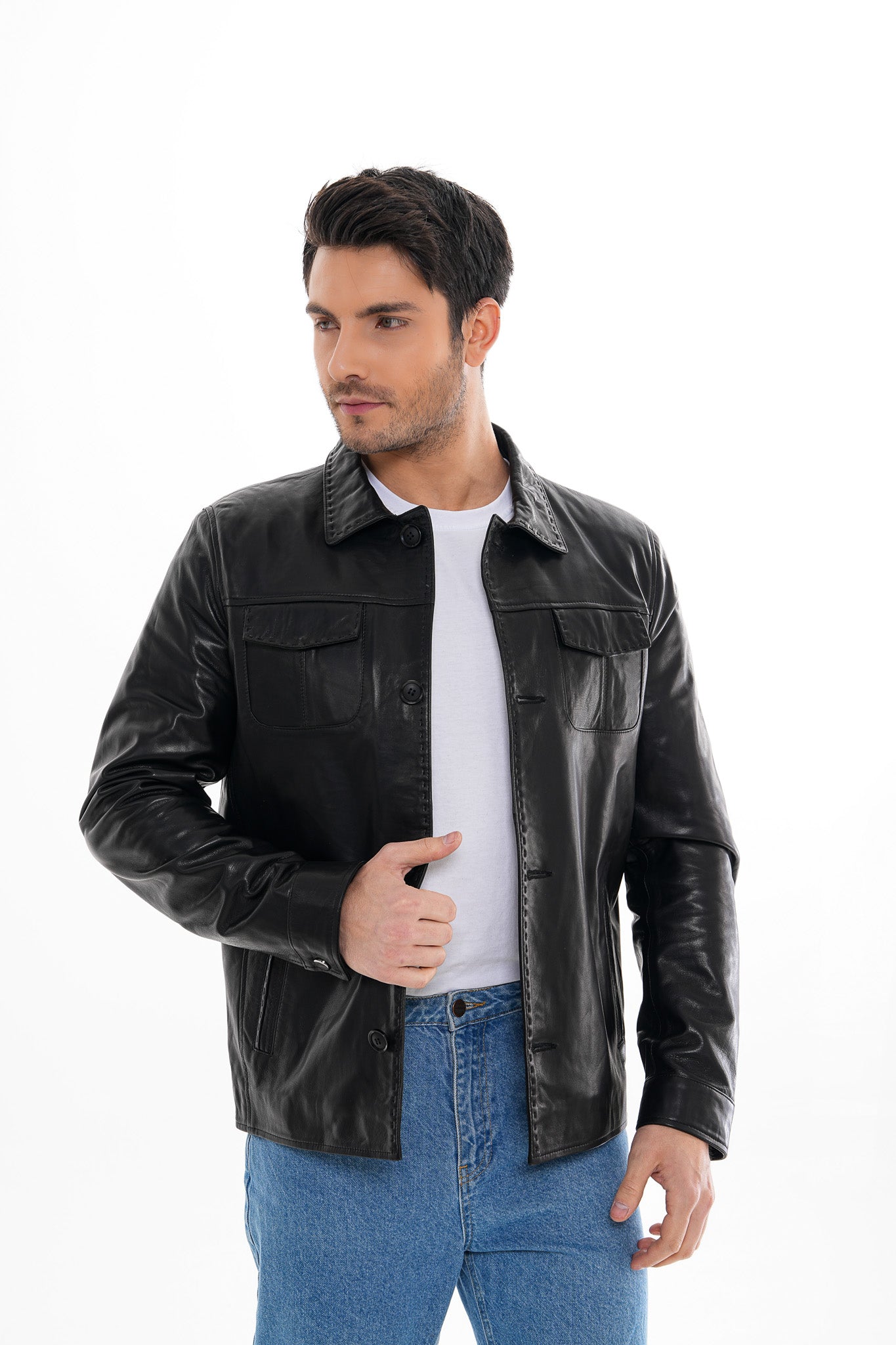 The Mantua Black Leather Jacket