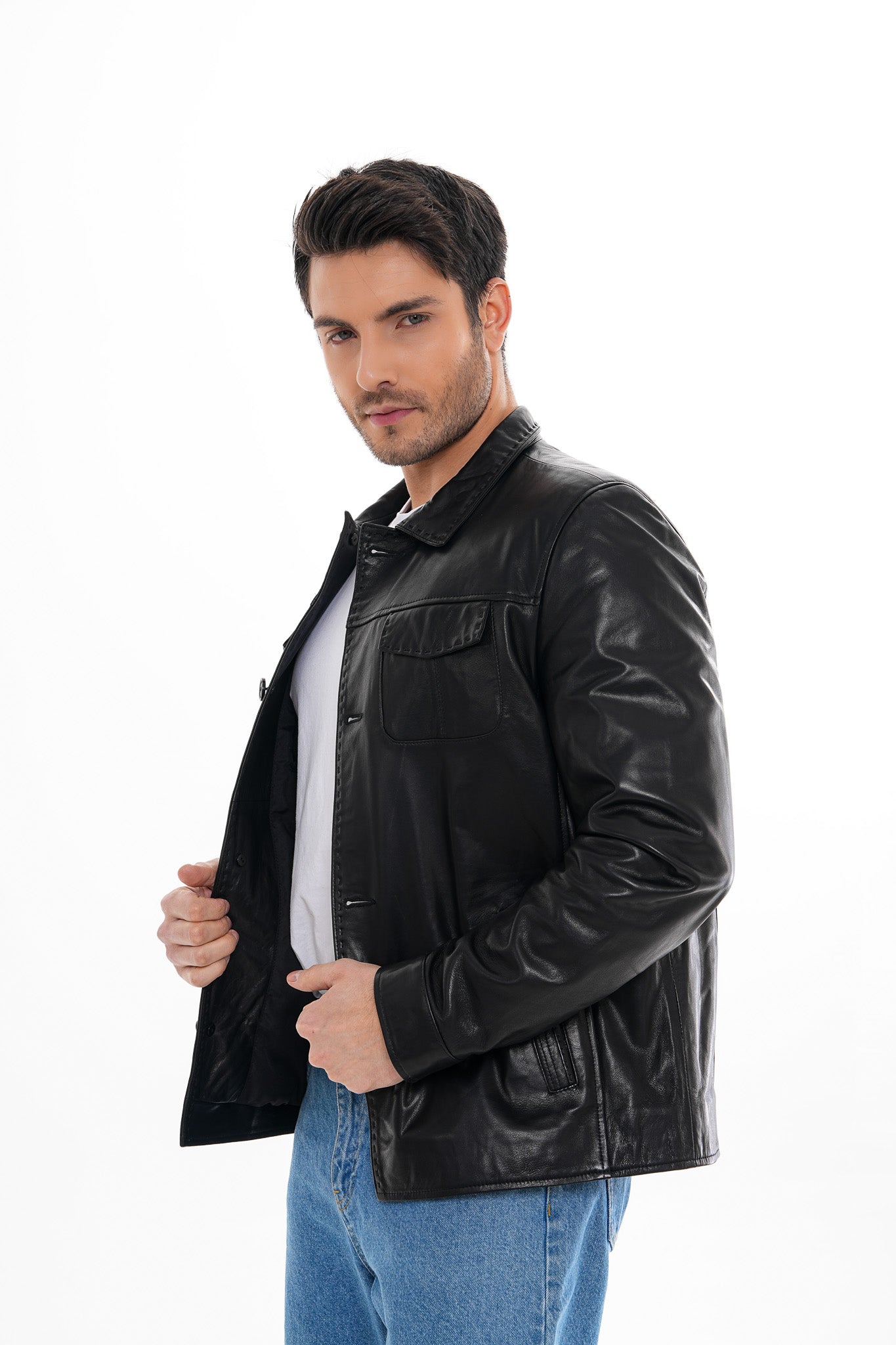 The Mantua Black Leather Jacket
