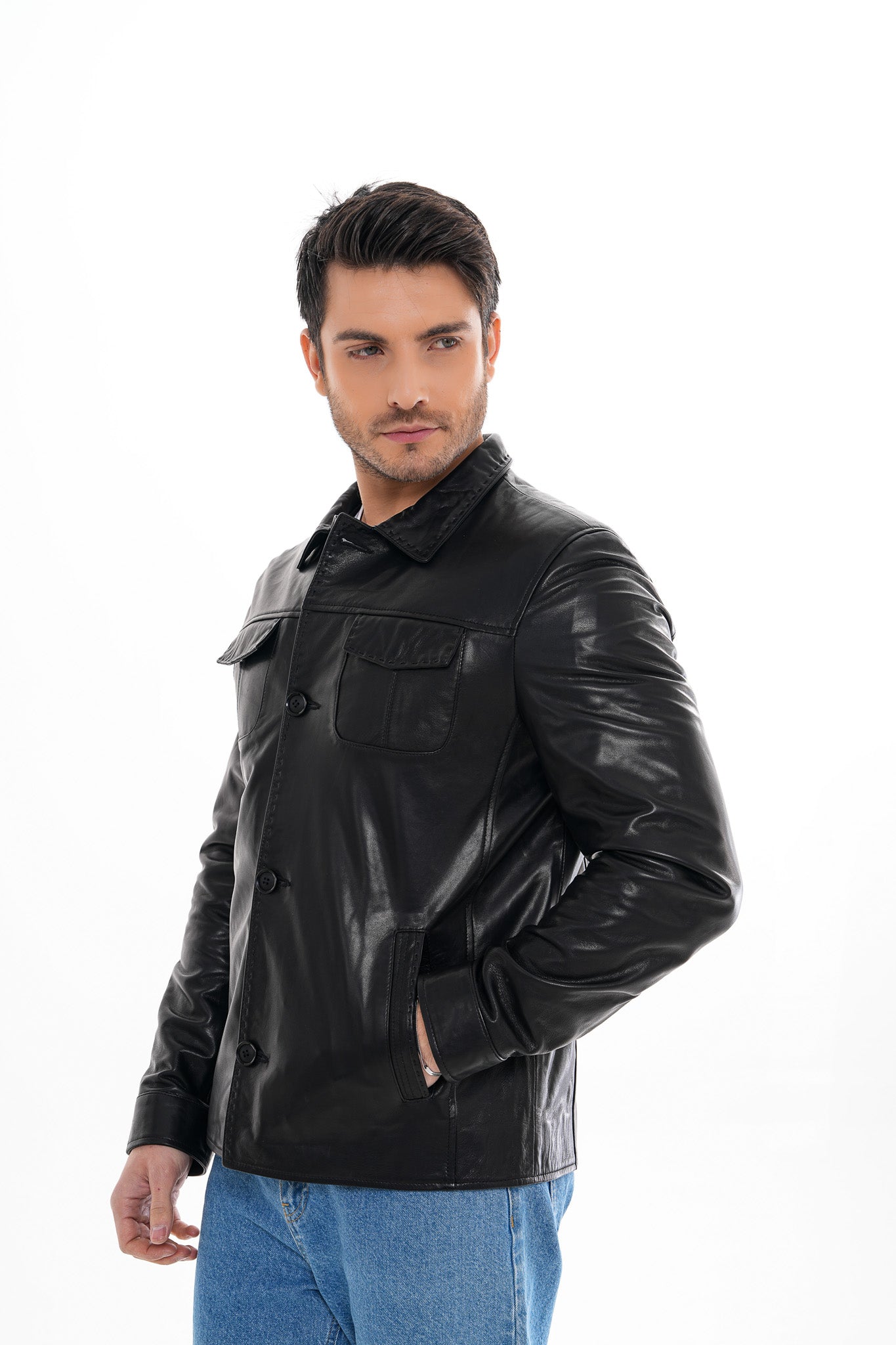 The Mantua Black Leather Jacket
