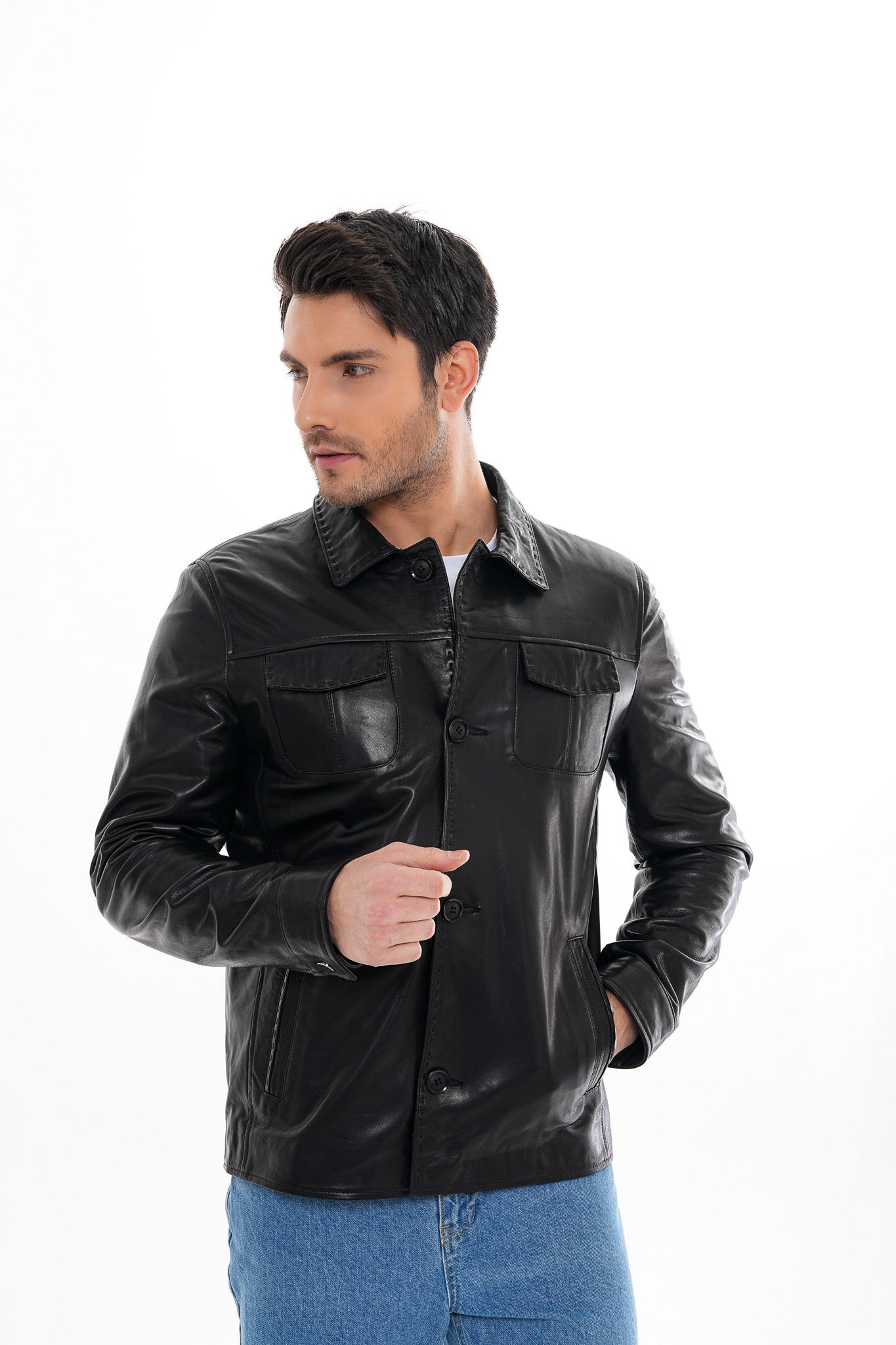 The Mantua Black Leather Jacket