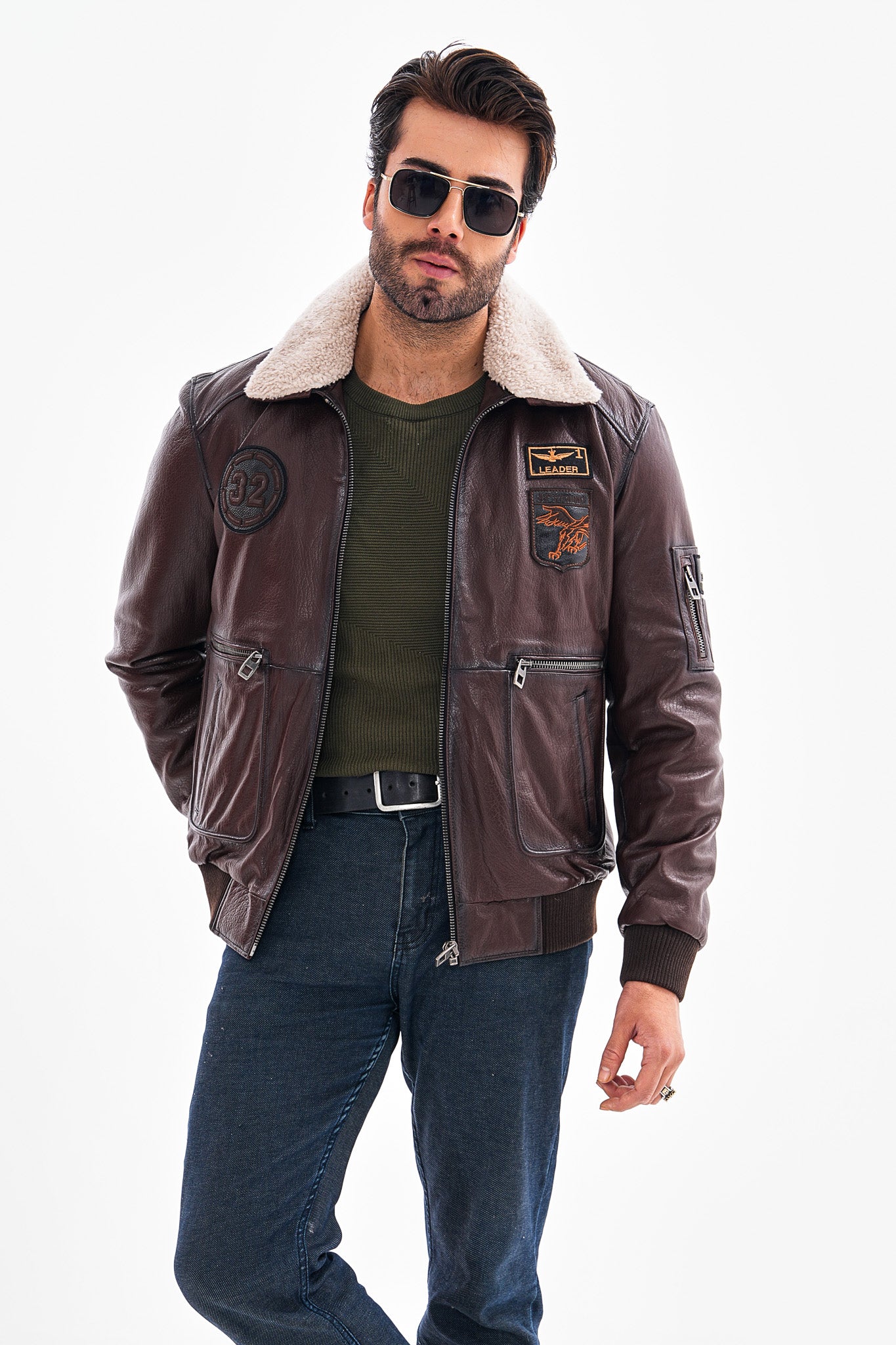 The Northway Brown Lambskin Men Leather Jacket