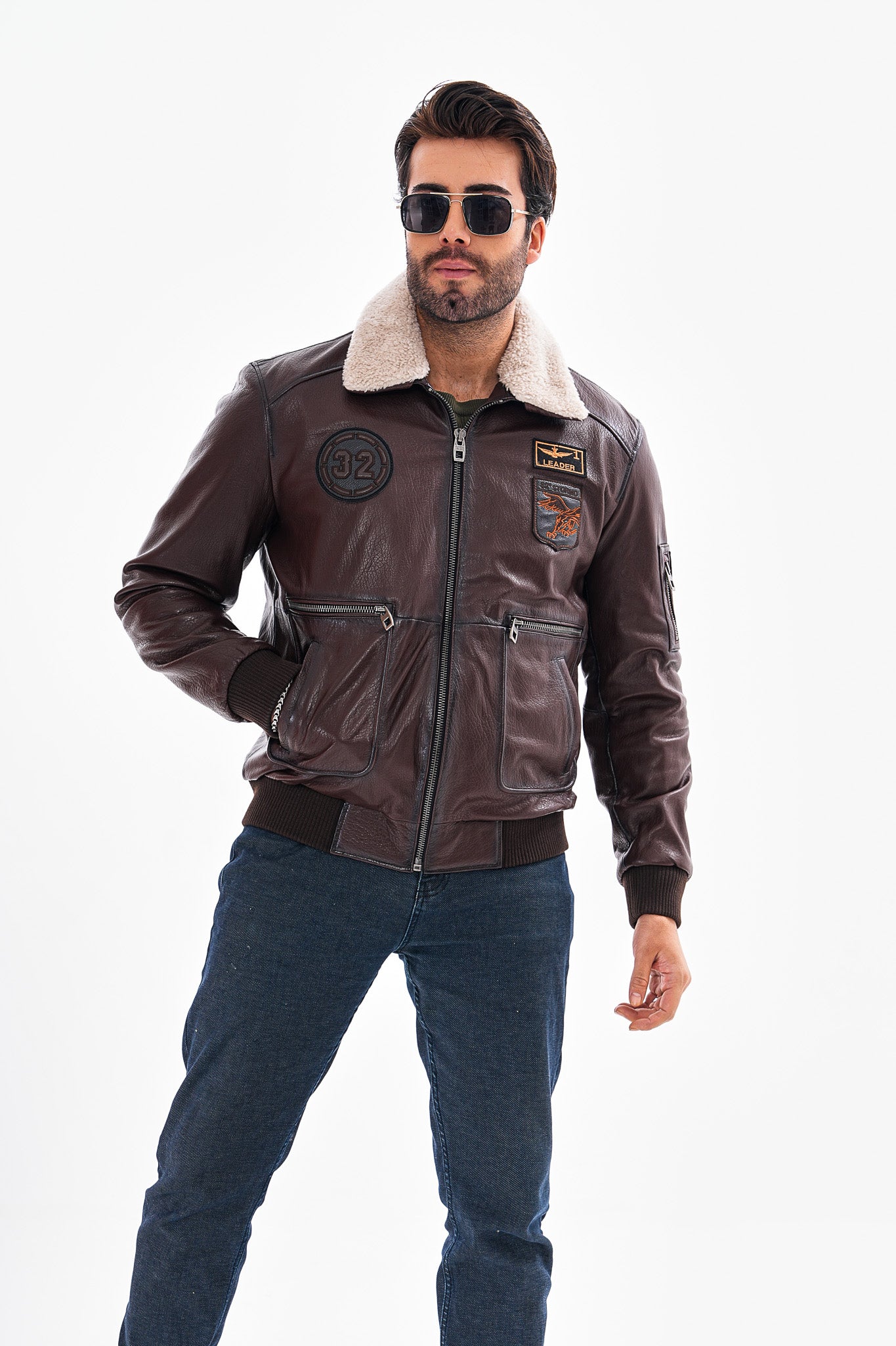 The Northway Brown Lambskin Men Leather Jacket