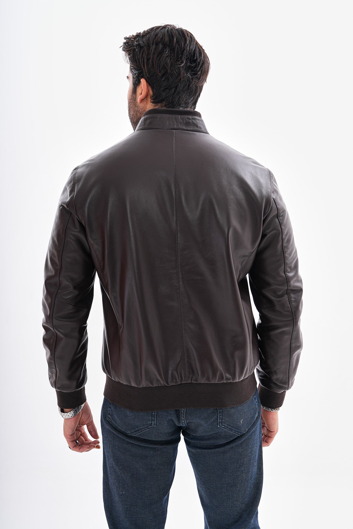 The Ardent Dark Brown Lambskin Men Leather Jacket
