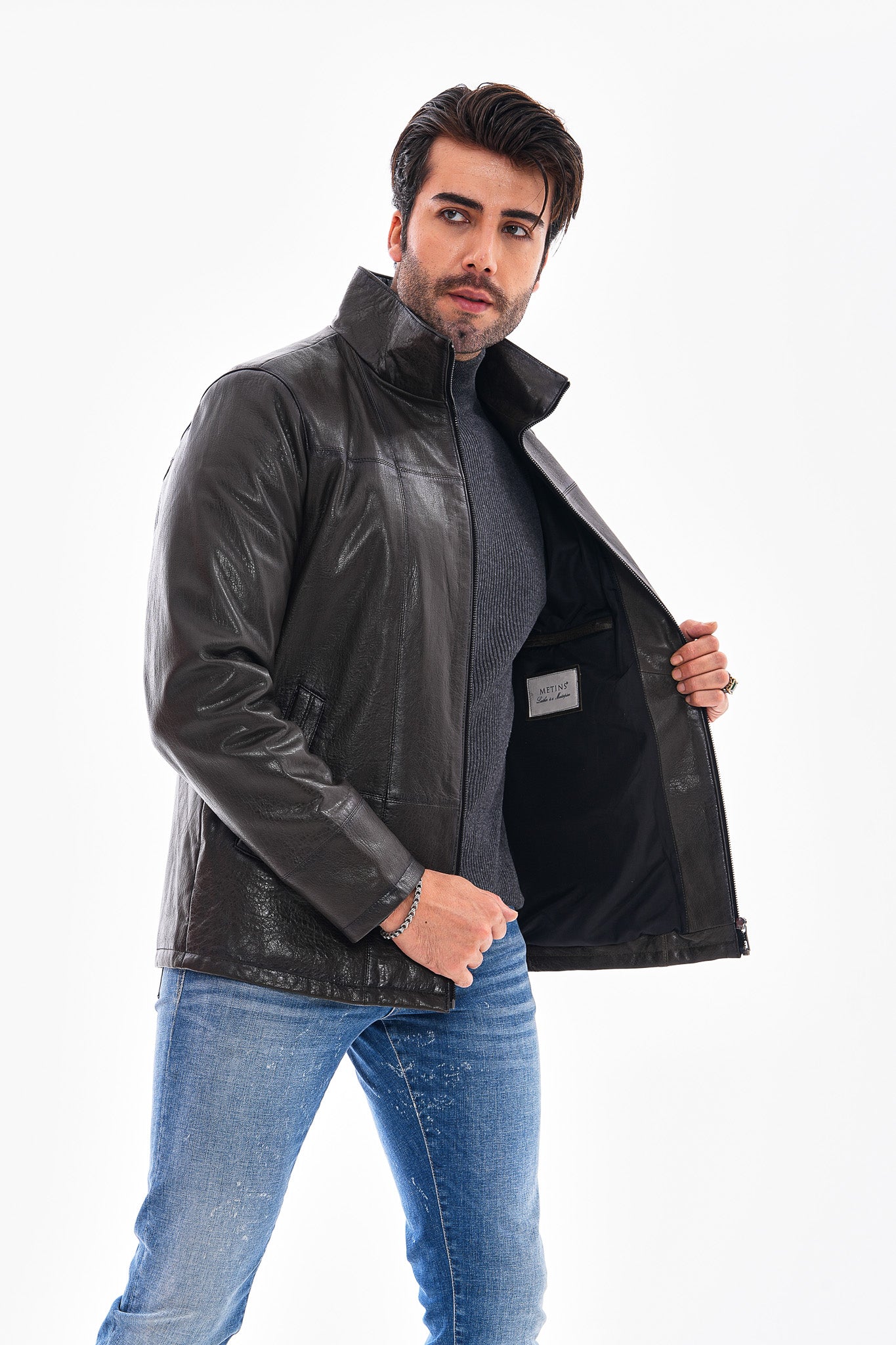 The Nero Green Leather Men Jacket