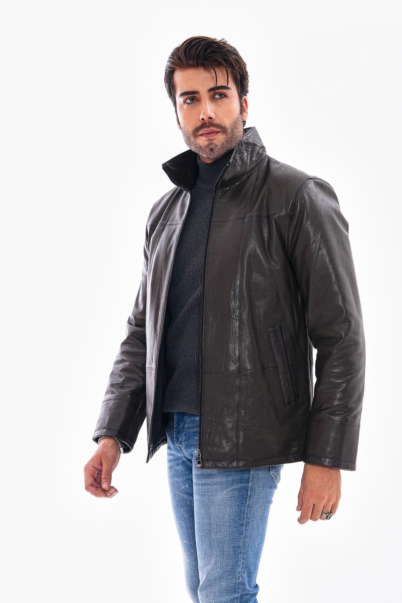 The Nero Green Leather Men Jacket