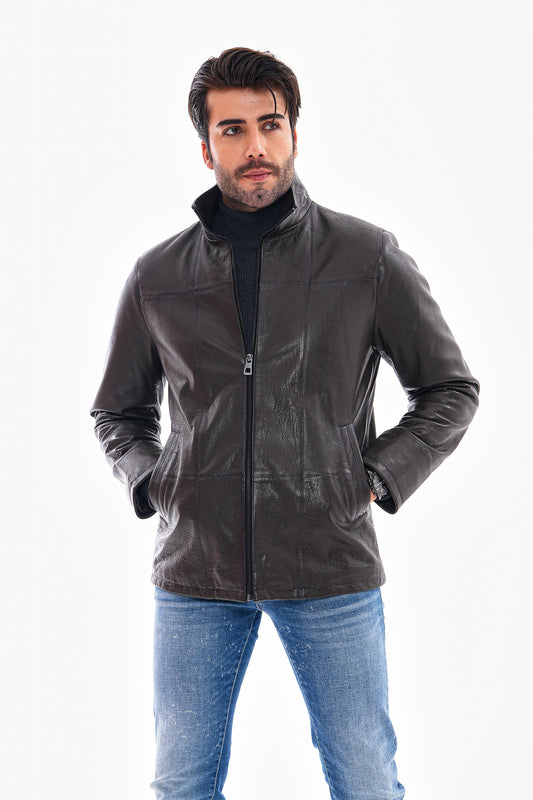 The Nero Green Leather Men Jacket