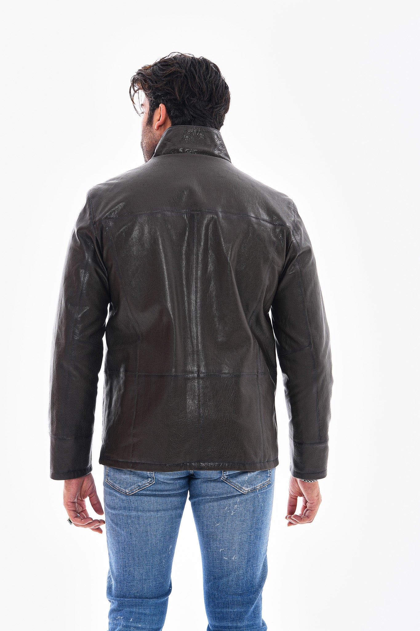 The Nero Green Leather Men Jacket
