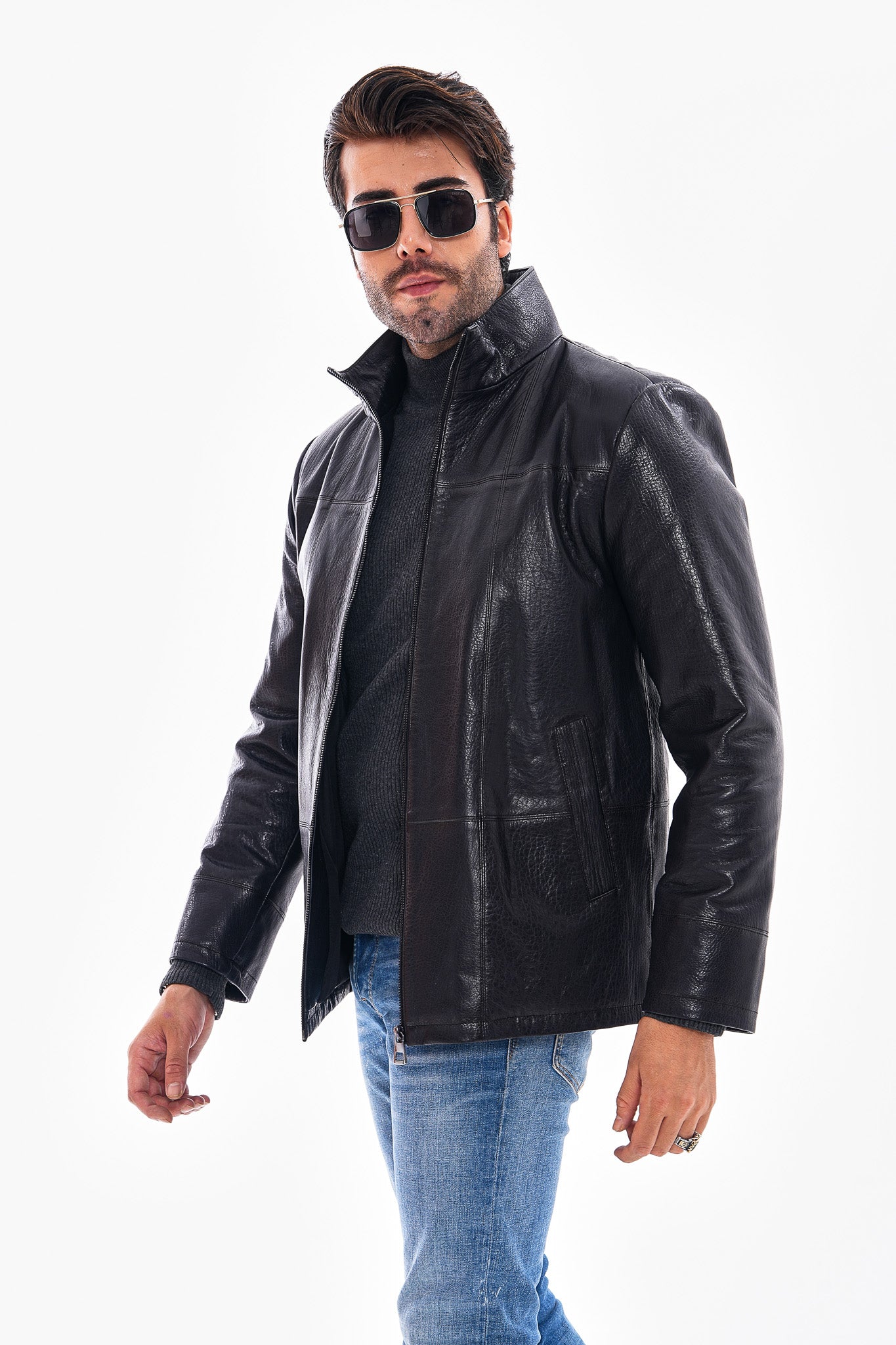 The Nero Black Leather Men Jacket