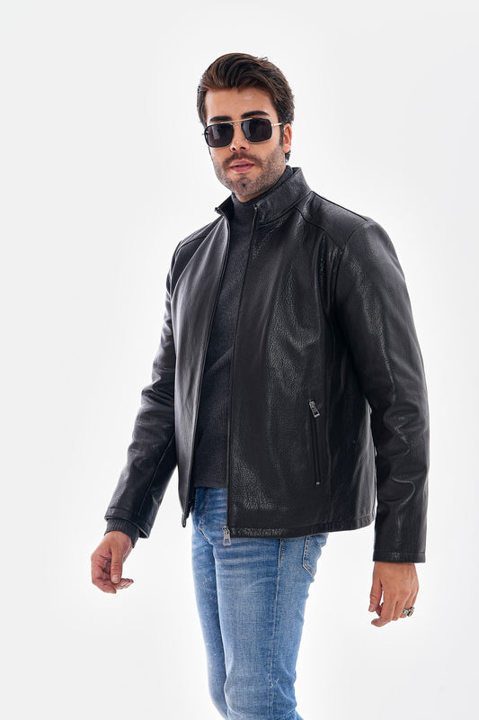 The Varden Black Leather Men Jacket