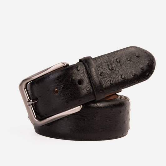 Cinturón de cuero negro de Johannesburgo