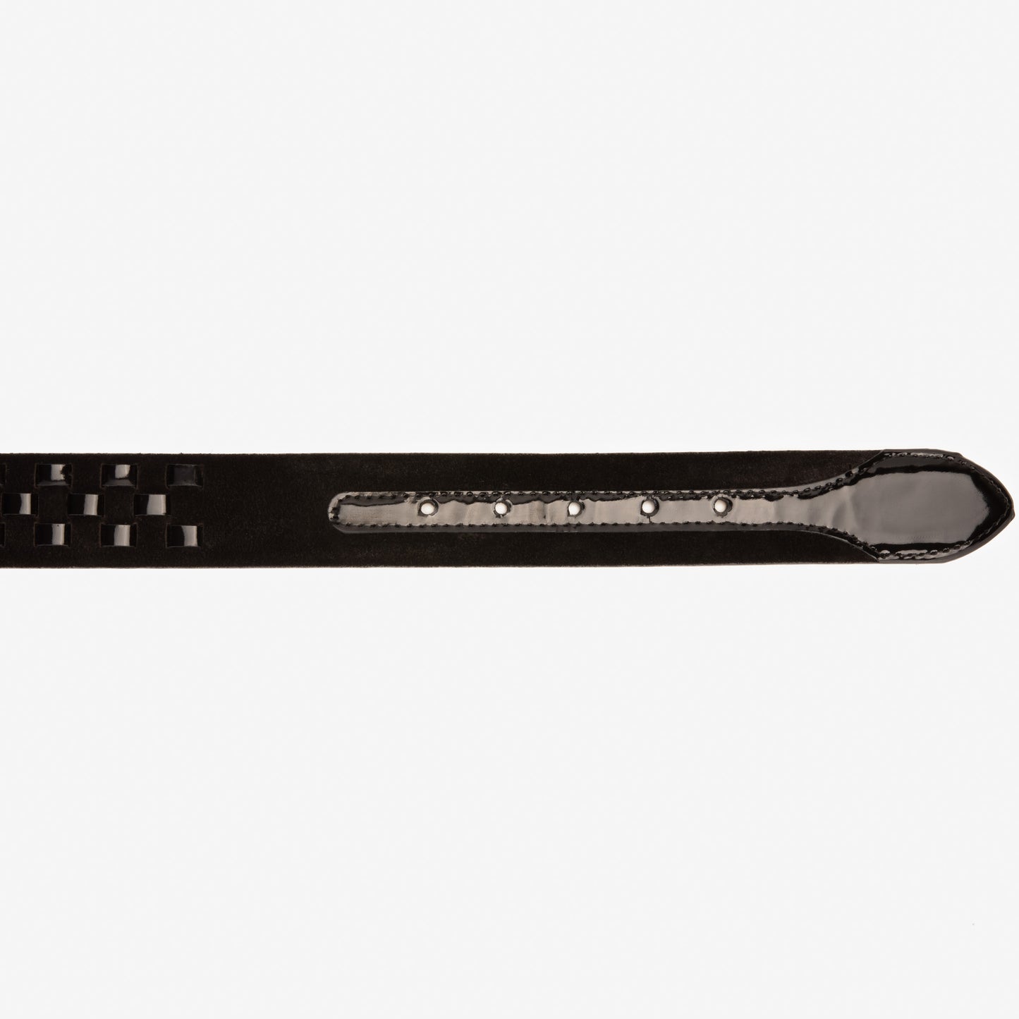 The Eugene Black & Gold Woven Leather Belt