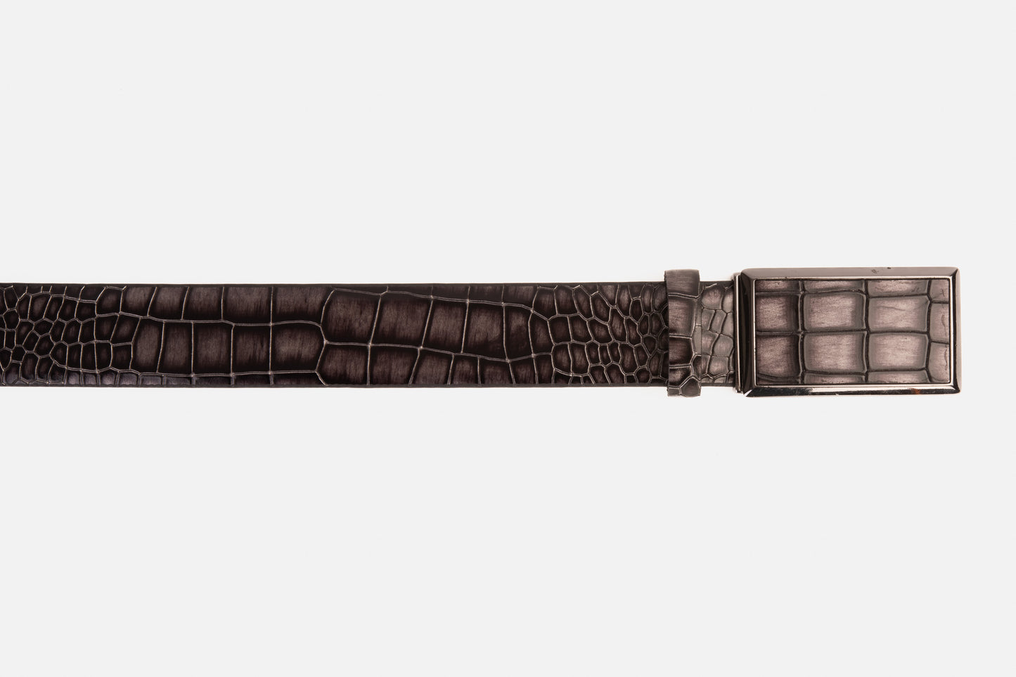 The Mississippi Gray Leather Belt