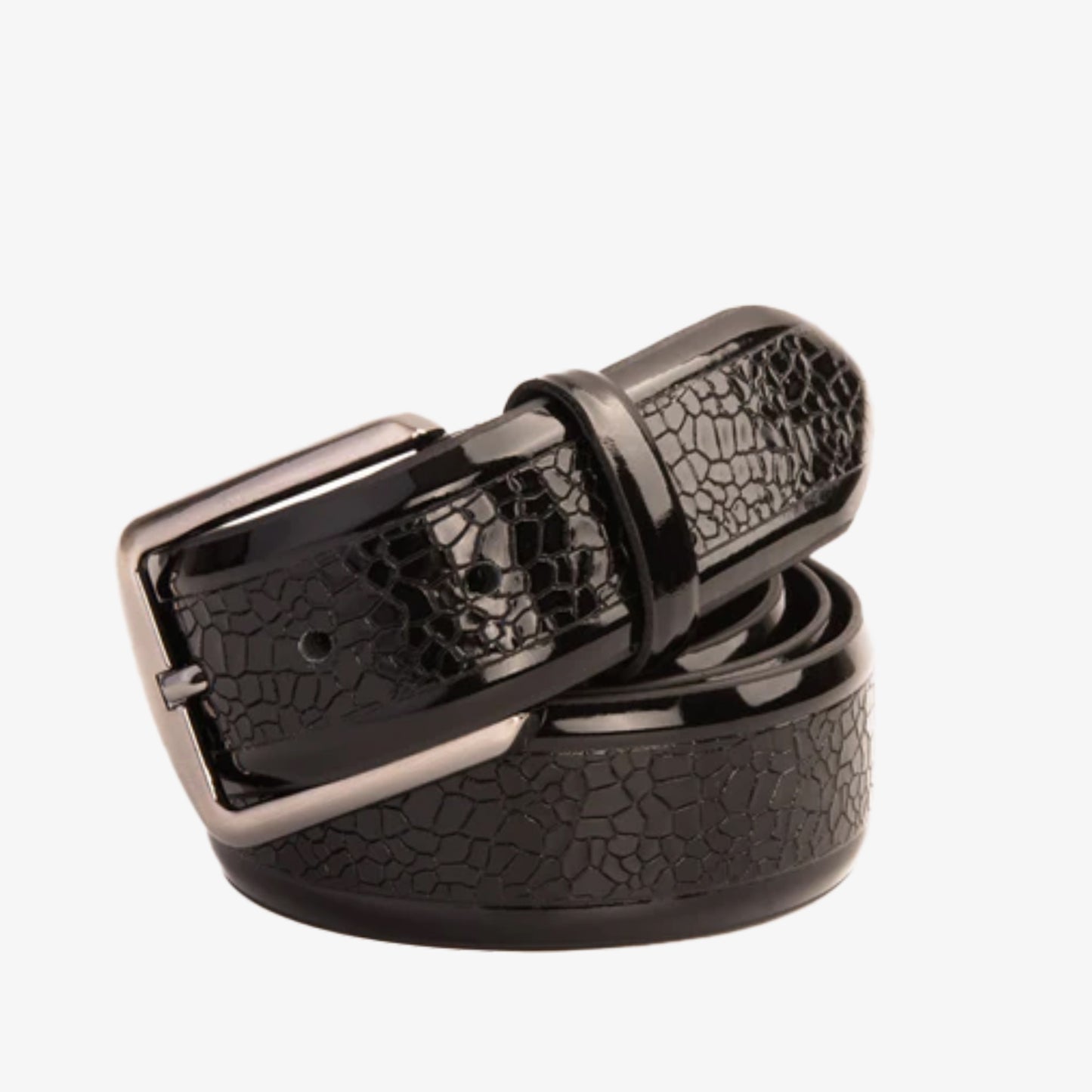 The Modica Black Patent Leather Belt
