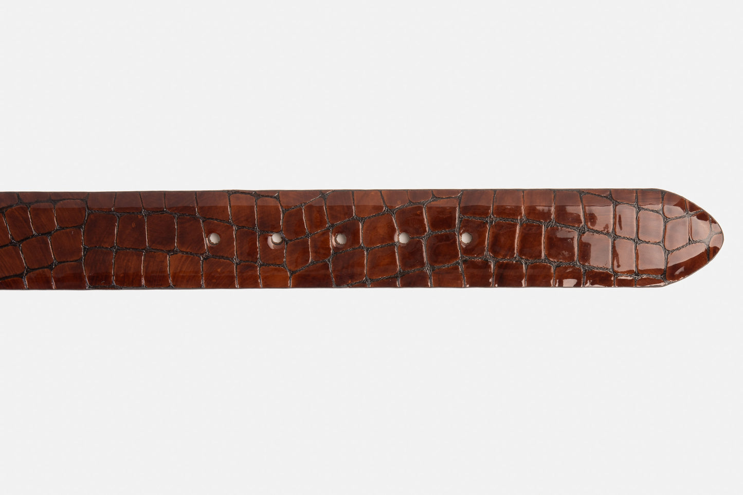 The Cordova Brown Patent Leather Belt