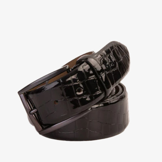 Cinturón de charol negro Cordova
