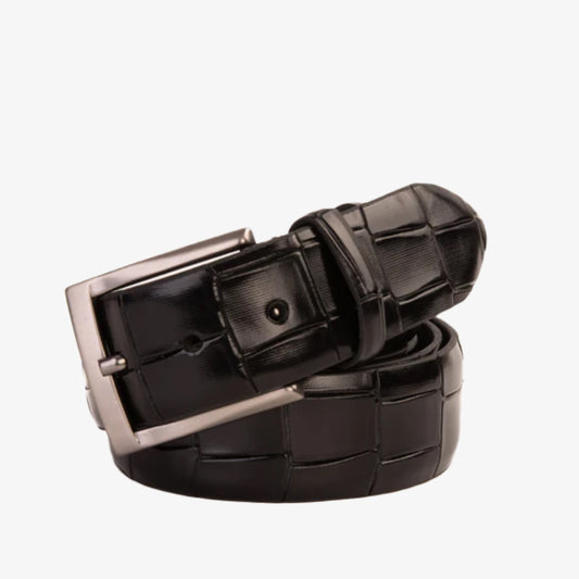 The Patton Black Color Calfskin Belt